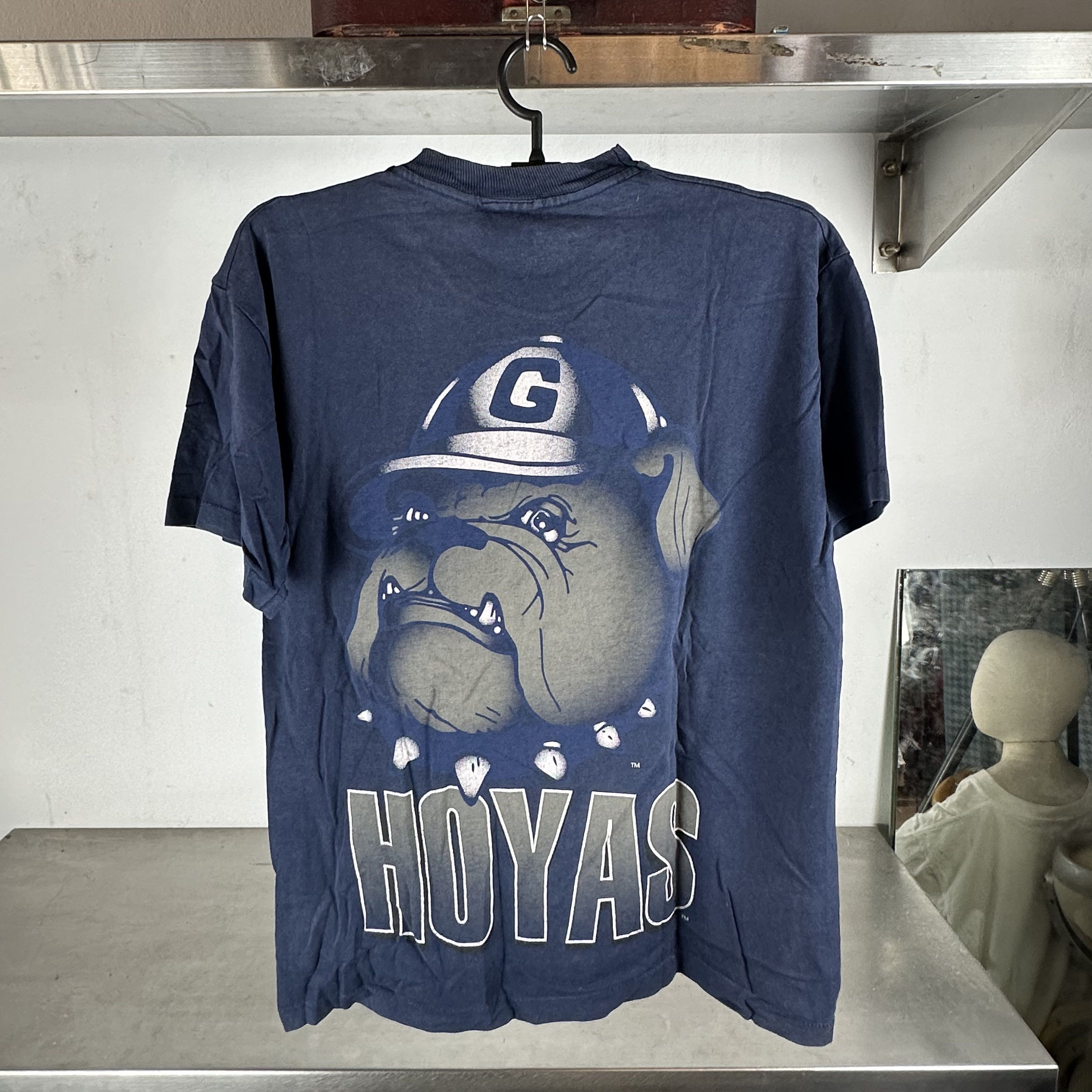 Vintage 90s Georgetown Hoyas Double Sided NCAA Nutmeg T-shirt Size US L / EU 52-54 / 3 - 3 Thumbnail