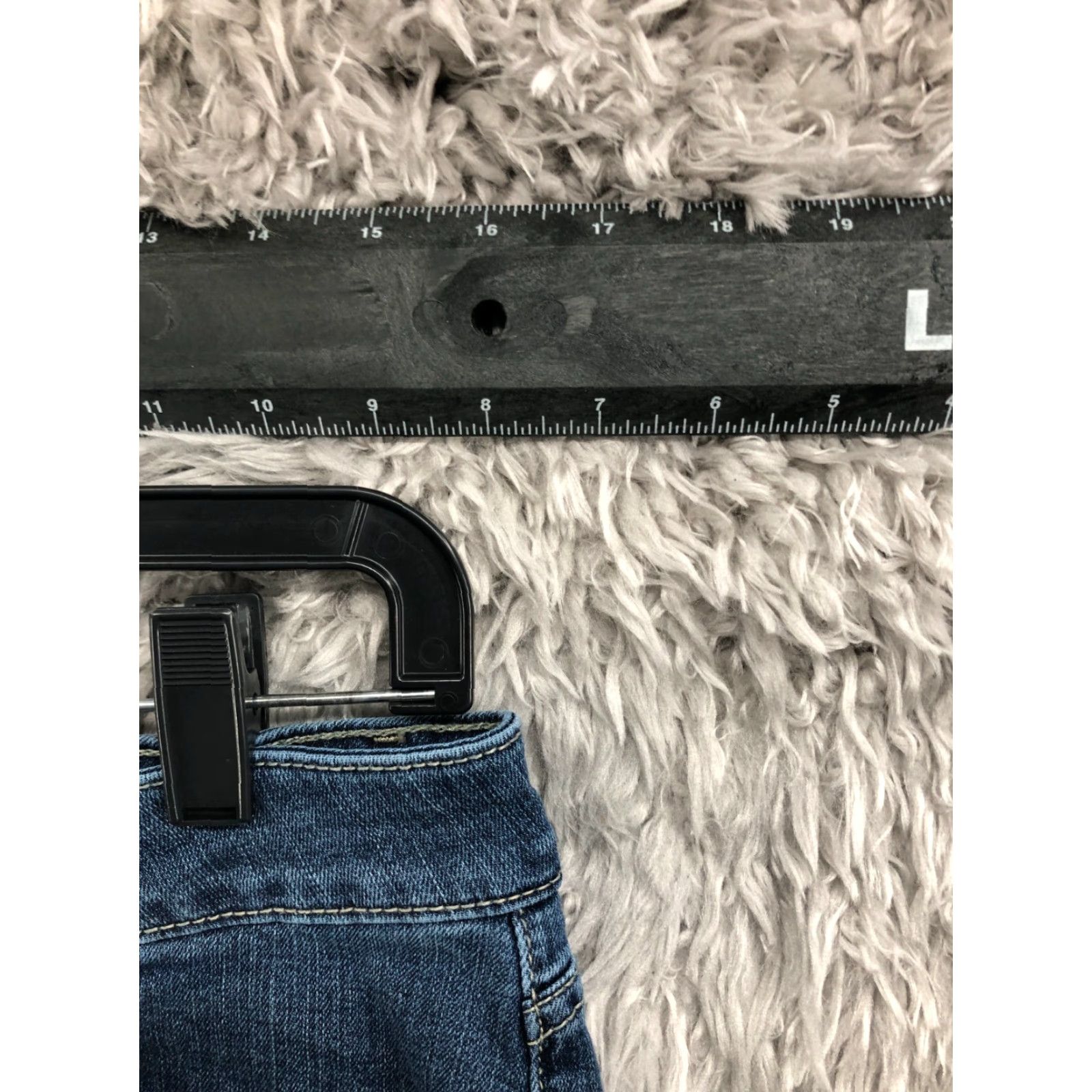 Vintage Time & TRU Jeans Time And Tru Denim Straight 16 Womens High Rise Medium Blue 5-Pocket Regular Size 32 Waist Inseam 27 Comfort Size 38" / US 16 / IT 52 - 2 Thumbnail