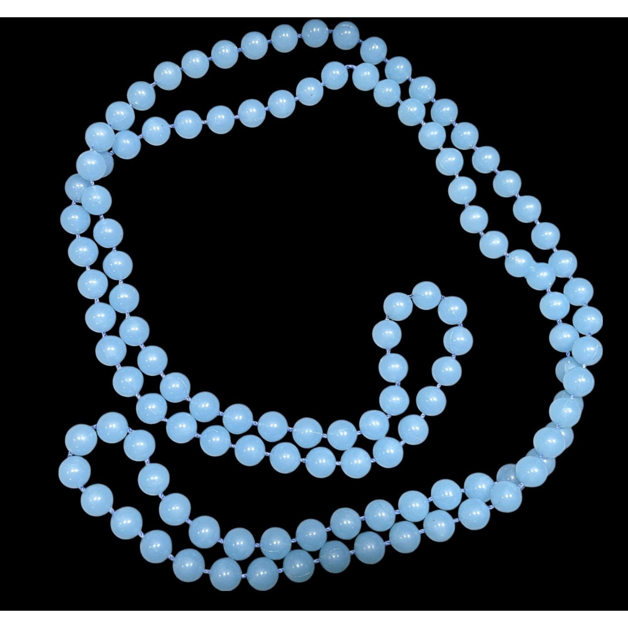 Other Casual Light Blue Extra Long Plastic Beaded Necklace Size ONE SIZE - 1 Thumbnail