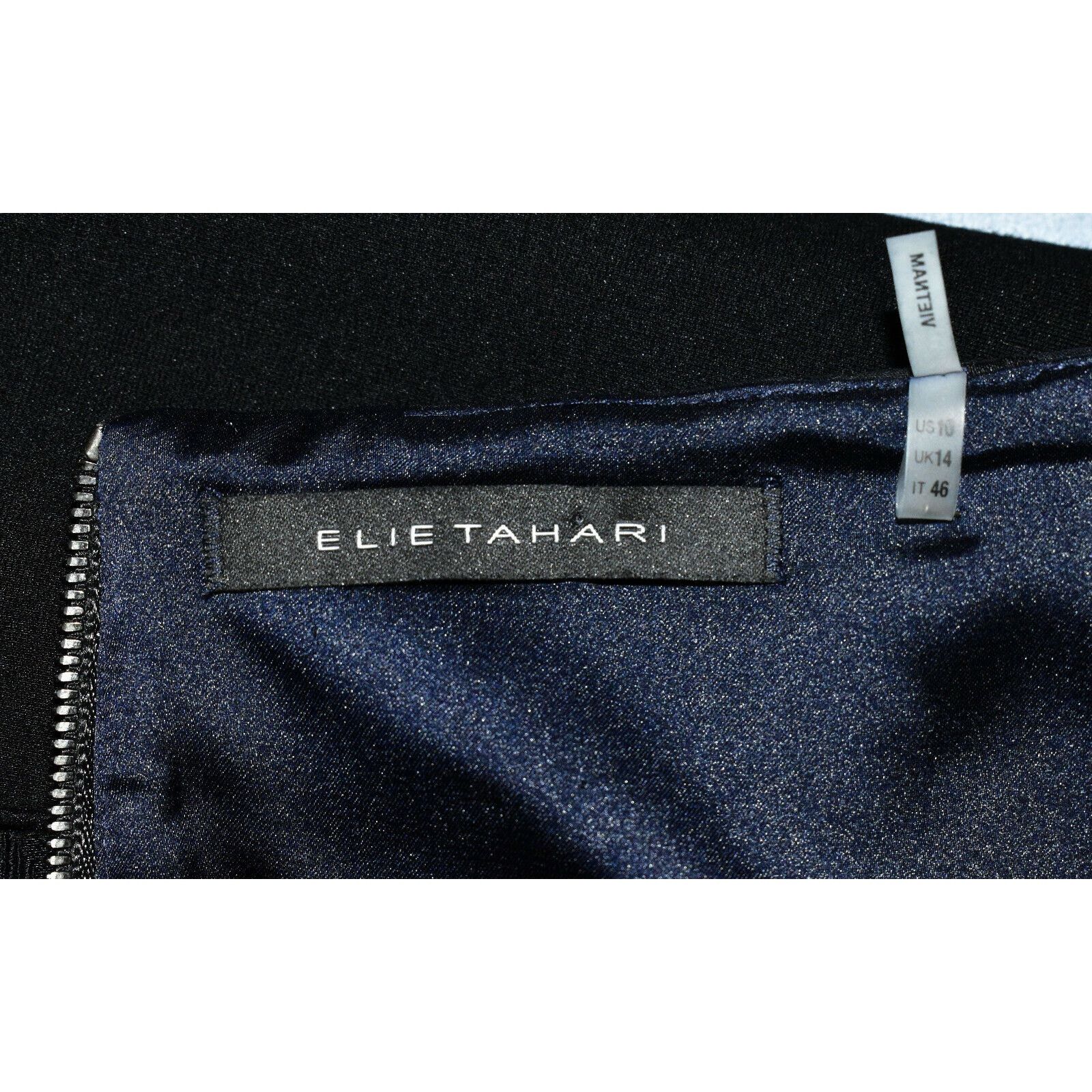 Elie Tahari ELIE TAHARI Black Honeycomb Wool Blend Pencil Skirt Sz US 10 Size 32" / US 10 / IT 46 - 4 Thumbnail