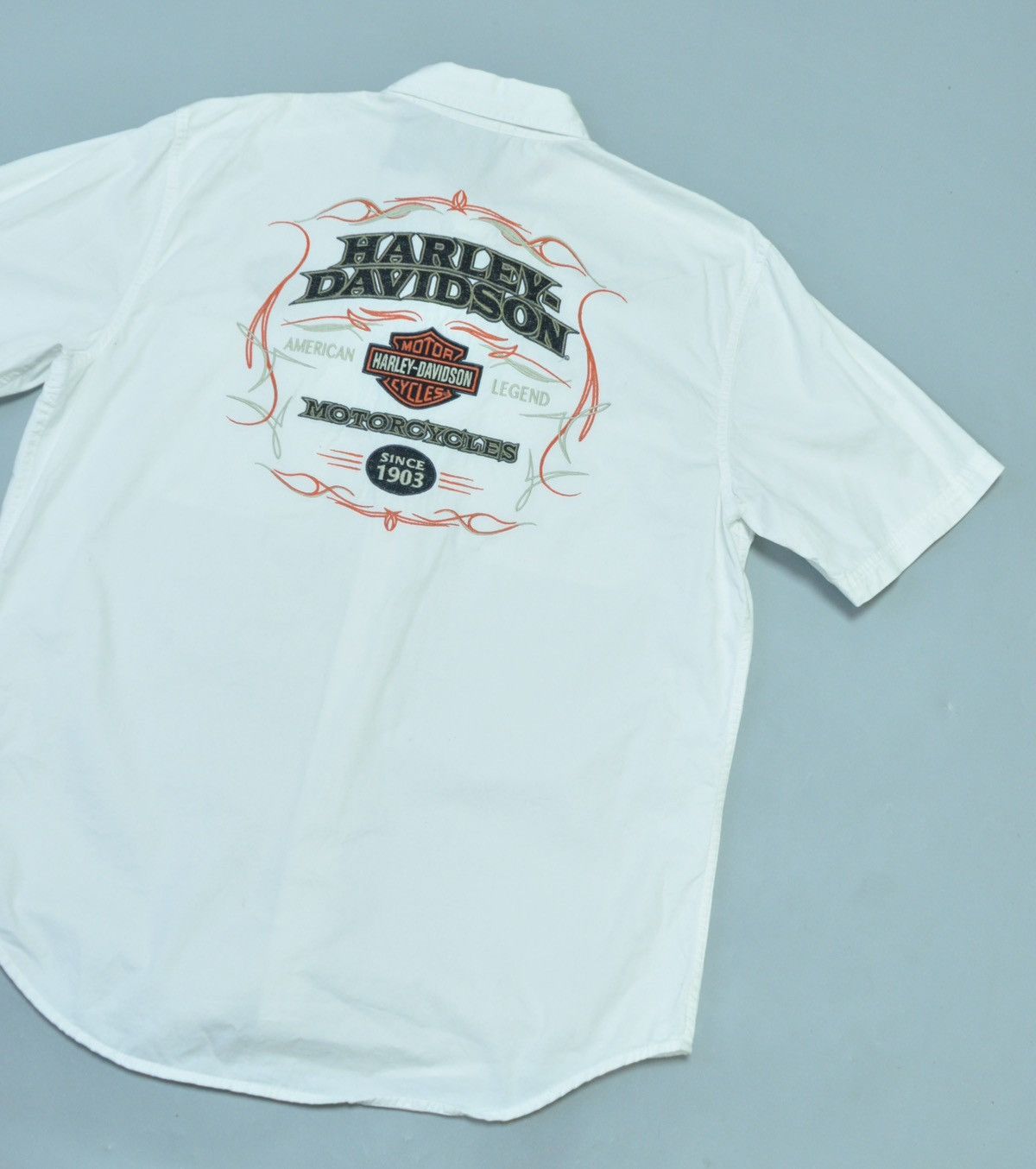 Harley Davidson Harley Davidson white Shirt logo rare Size US L / EU 52-54 / 3 - 1 Thumbnail