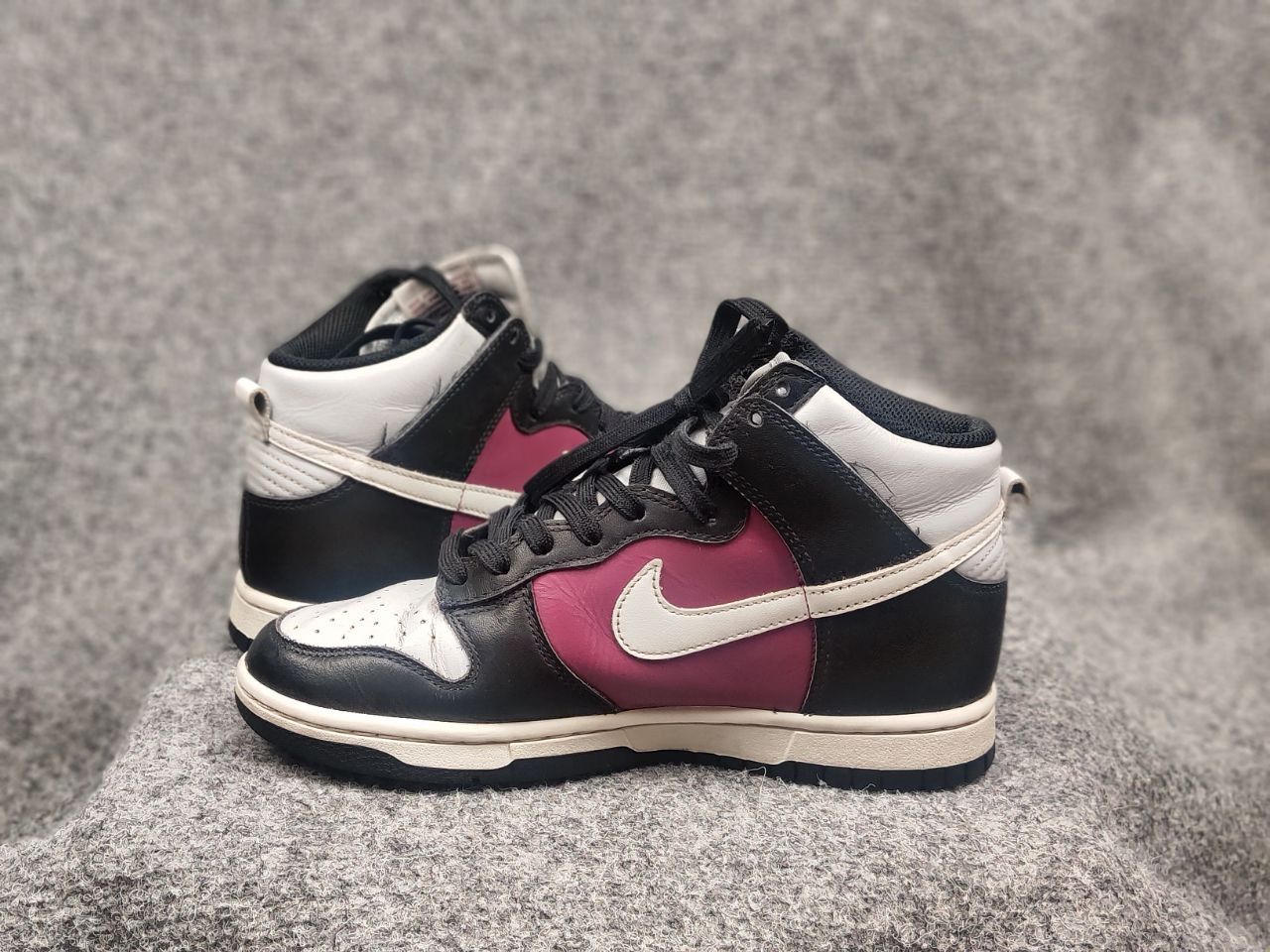 Nike Nike Dunk High Black Summit Rosewood Leather Sneakers Shoes Size US 7 / IT 37 - 13 Thumbnail