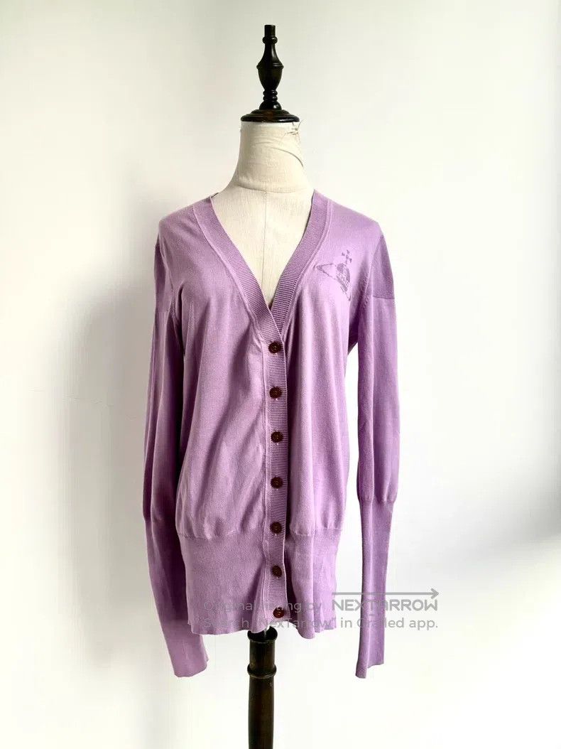 Vivienne Westwood Vivienne Westwood Used Lavender Purple Saturn Knit Sweater Size L / US 10 / IT 46 - 1 Thumbnail