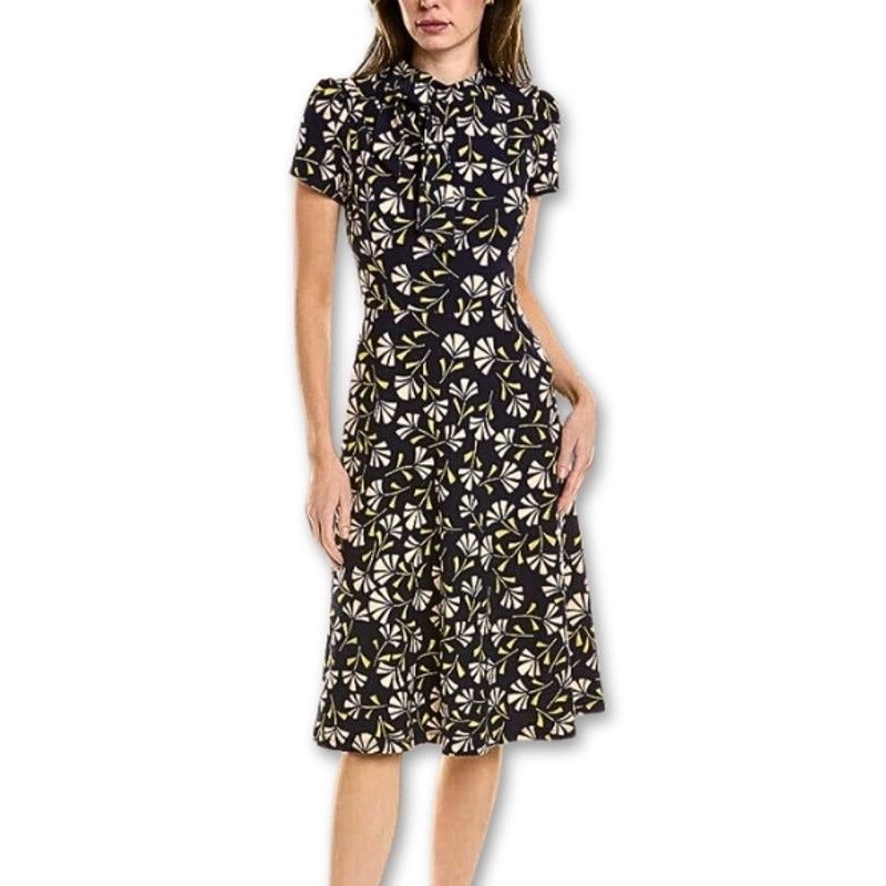 Other London Times Midi Dress Geometric Pattern Back Zip Black 20 Size 3XL / US 20-22 - 1 Thumbnail