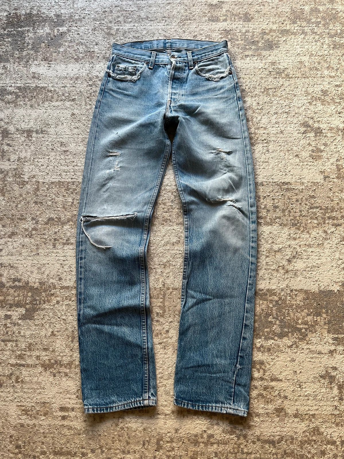 Levi's Levi’s Made In France Jeans Sz W29 L36 Distressed Jeans Size 29" - 10 Thumbnail