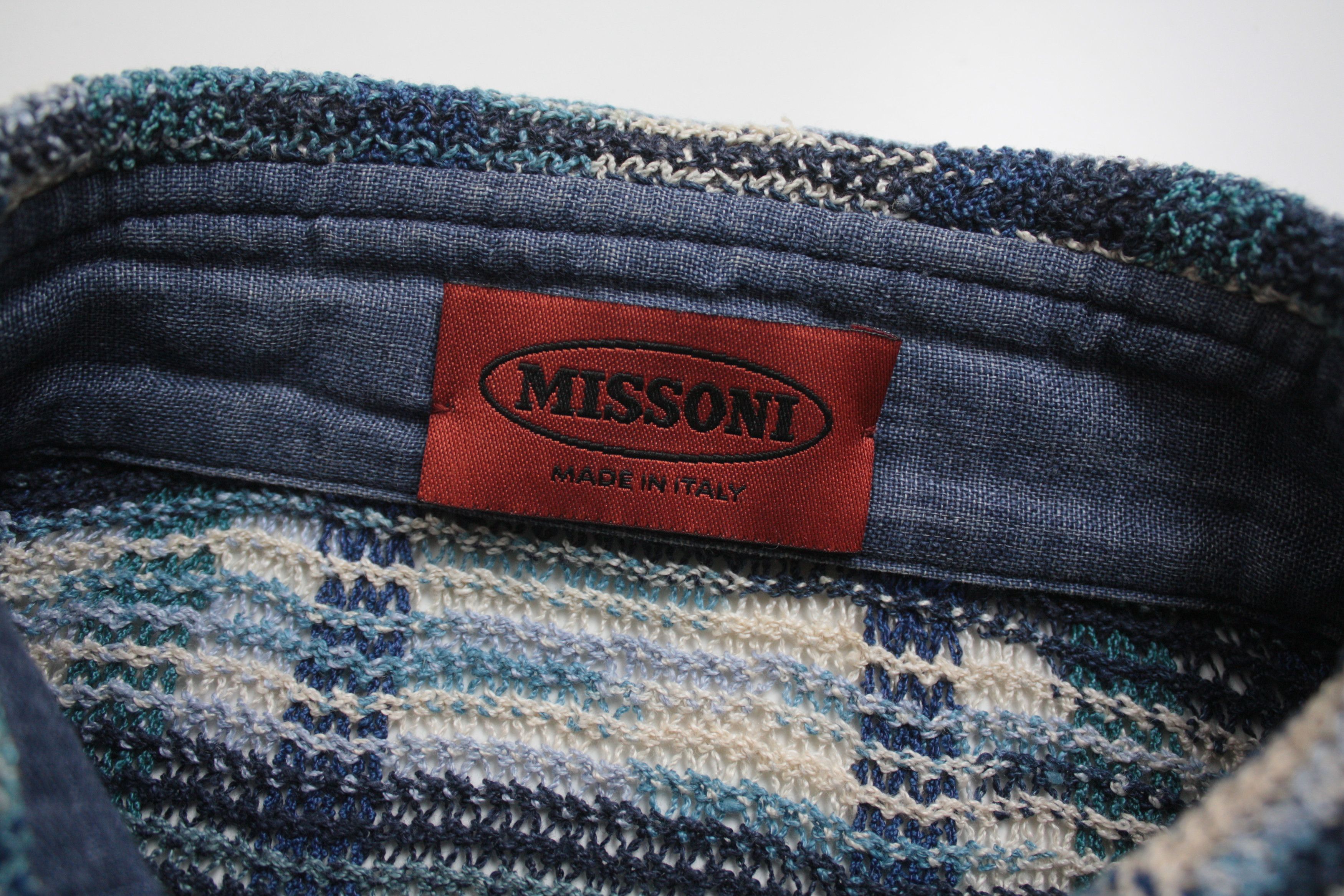 Missoni Missoni Blue Knitted Shirt Men's 48 Size US M / EU 48-50 / 2 - 4 Thumbnail