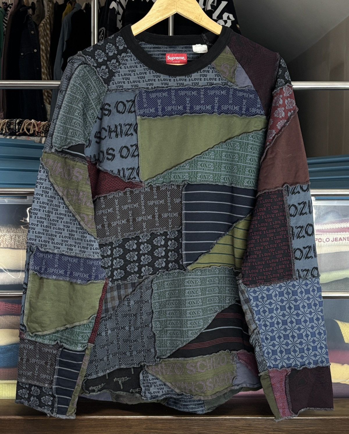 Supreme Supreme Patchwork Jacquard Avant Garde Vintage Sweatshirt Size US L / EU 52-54 / 3 - 1 Thumbnail