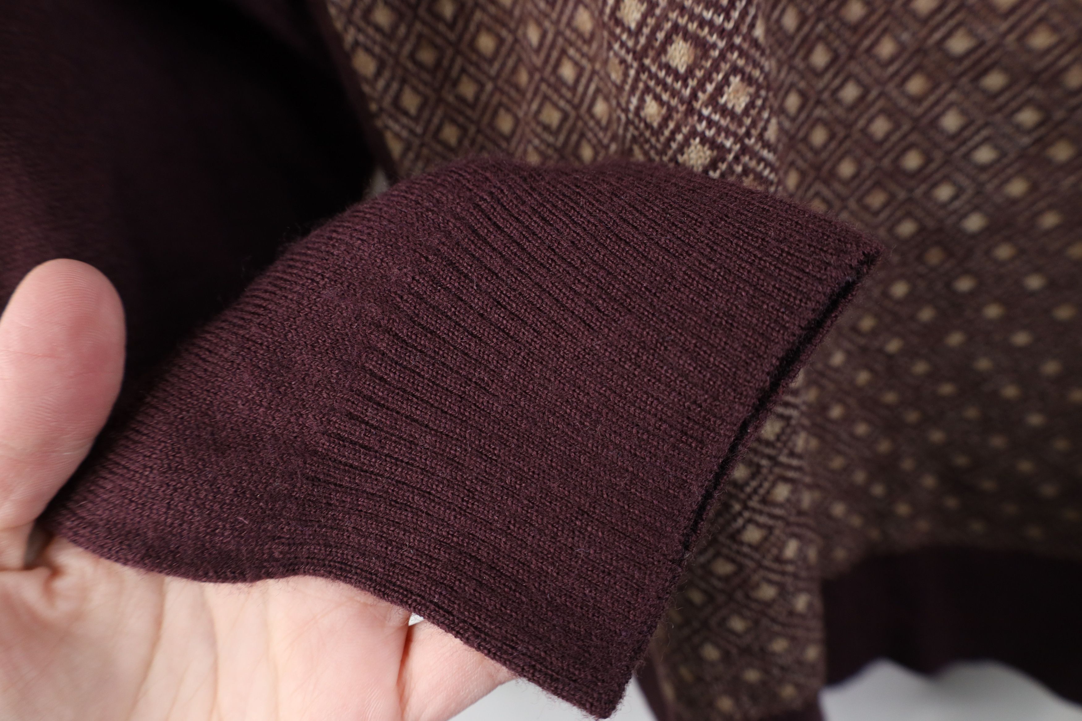 Vintage Vintage 90s Streetwear Diamond Wool Blend Knit Sweater Size M / US 6-8 / IT 42-44 - 6 Thumbnail