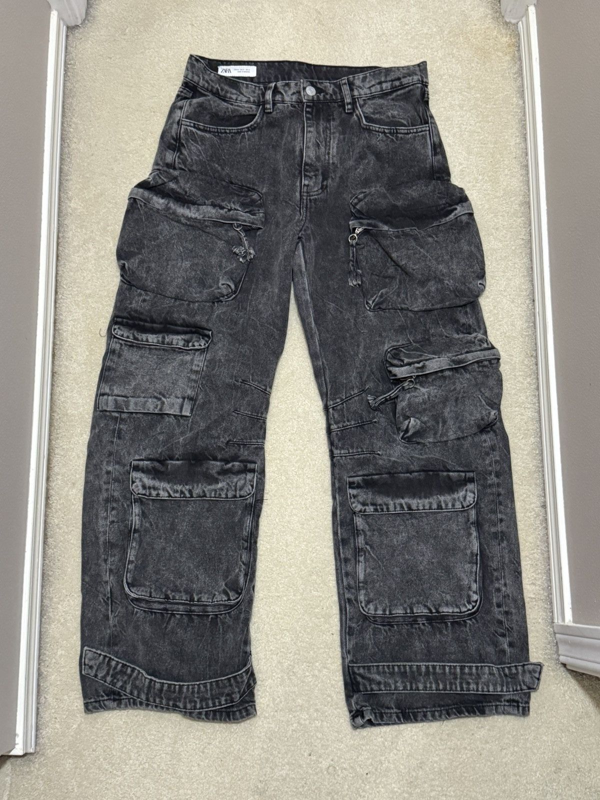 No Faith Studios × Streetwear NO/FAITH STUDIOS BLACK HEAVY CARGO
