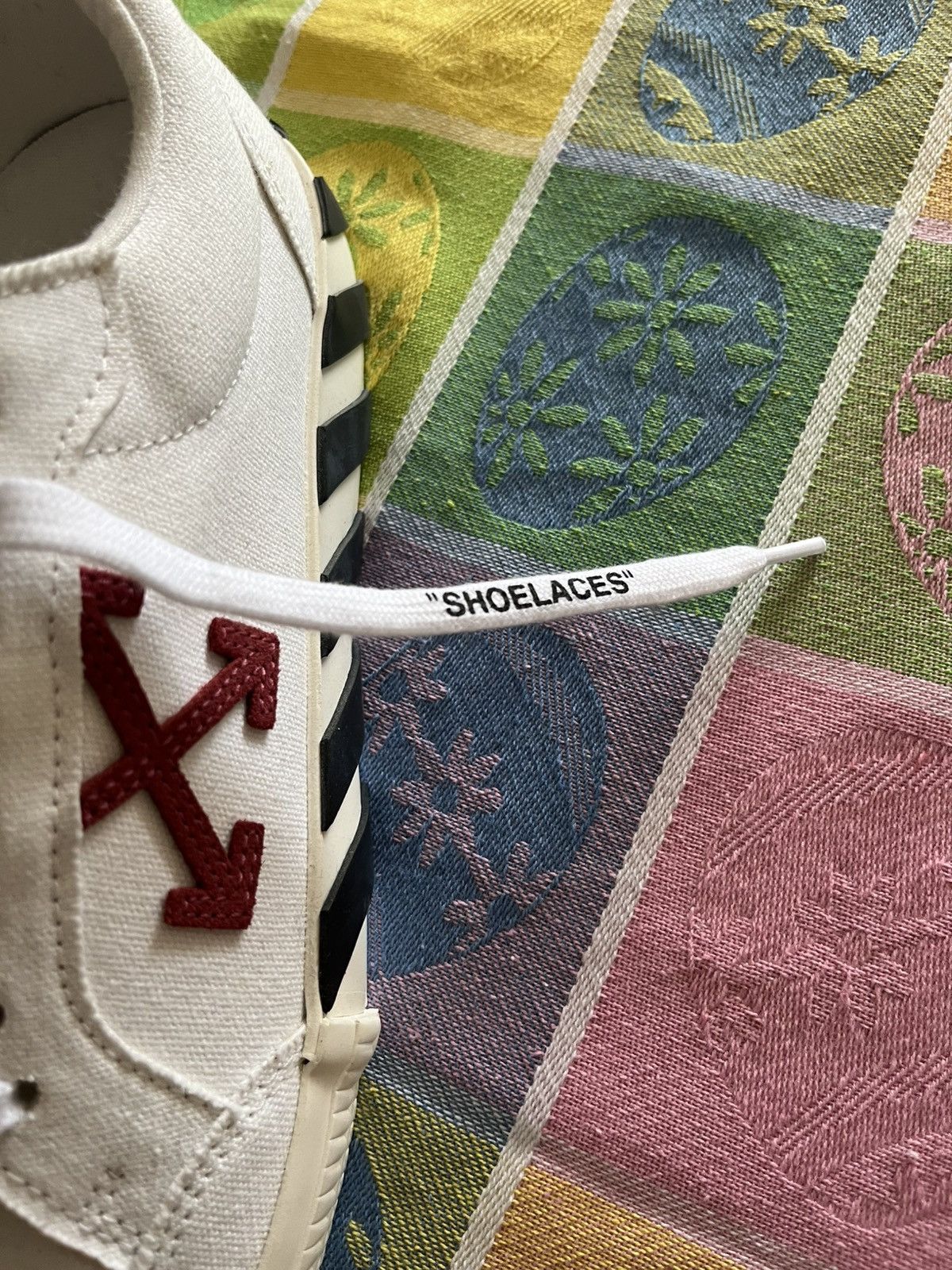 Off-White Off- White Vulcanized Canvas Sneaker white/violet Size US 10.5 / EU 43-44 - 8 Thumbnail