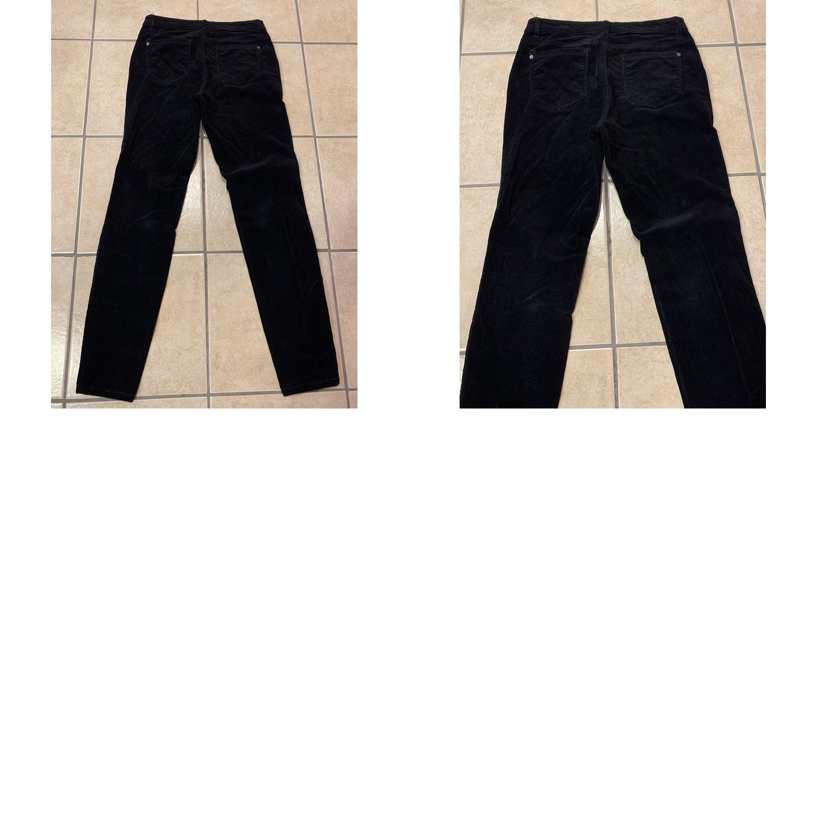 Vintage Buffalo Women's Pants Corduroy Skinny Mid Rise Black 4/27 Slim Stretch Inseam 29" 27" Waist Button Zip Pockets Shaping Easy Care Fall Winter Size 27" / US 4 / IT 40 - 8 Thumbnail