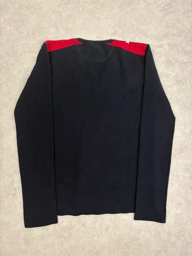 Gucci 2000s Gucci Navy & Red V-Neck Sweater Size US M / EU 48-50 / 2 - 6 Thumbnail