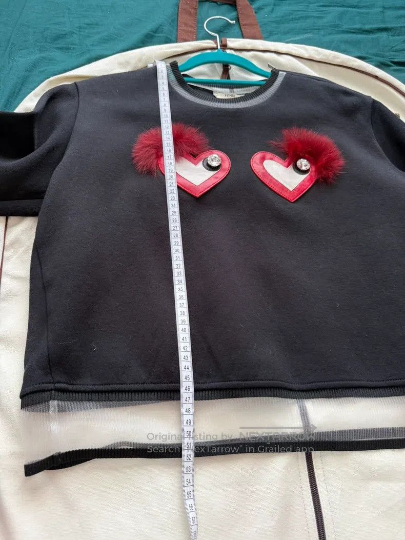 Fendi Fendi Short hoodie with patchwork design of sheepskin and Size XS / US 0-2 / IT 36-38 - 4 Thumbnail
