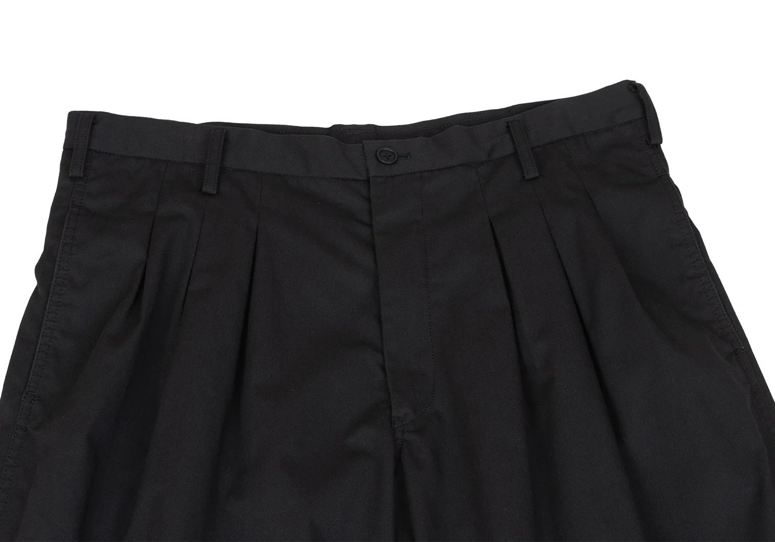 Jean Paul Gaultier Poly Cotton Twill 12 Tuck Pants in Black Size US 32 / EU 48 - 2 Thumbnail