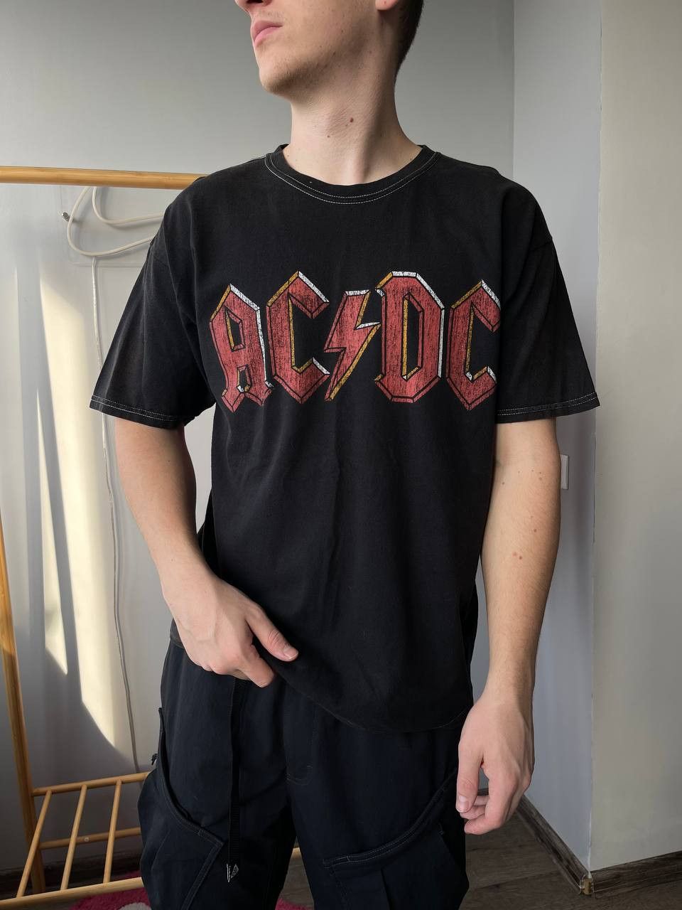 Band Tees Vintage AC/DC Rock 90s faded T Shirt Size US L / EU 52-54 / 3 - 1 Thumbnail
