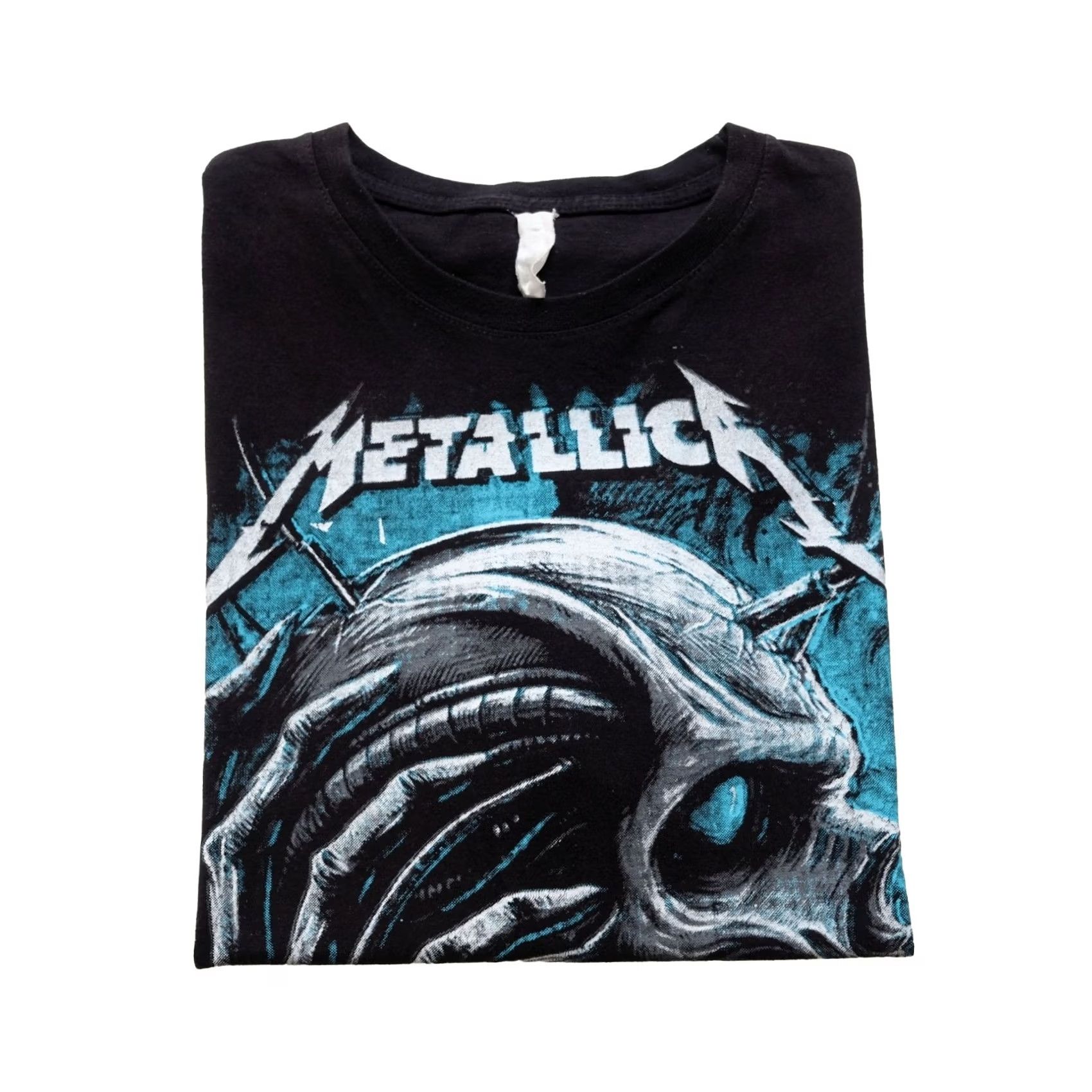 Etro VINTAGE Metallica T-Shirt Graphic Print Short Sleeve Crew Neck Black Cotton SZ XL Men Size US XL / EU 56 / 4 - 2 Thumbnail