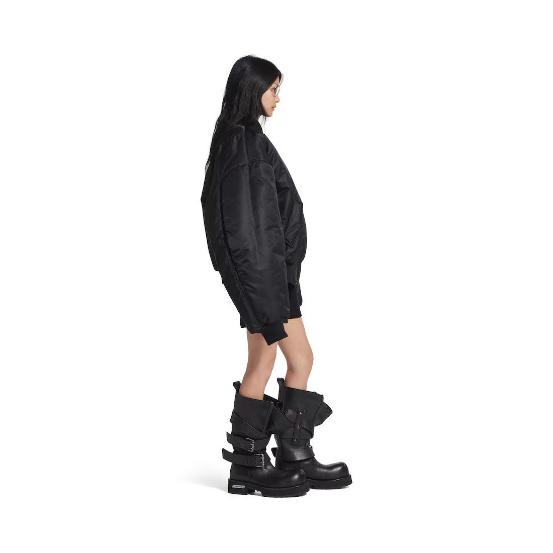 Balenciaga o1w1db10425 Dup / Bomber Jacket in Black Size S / US 4 / IT 40 - 4 Thumbnail