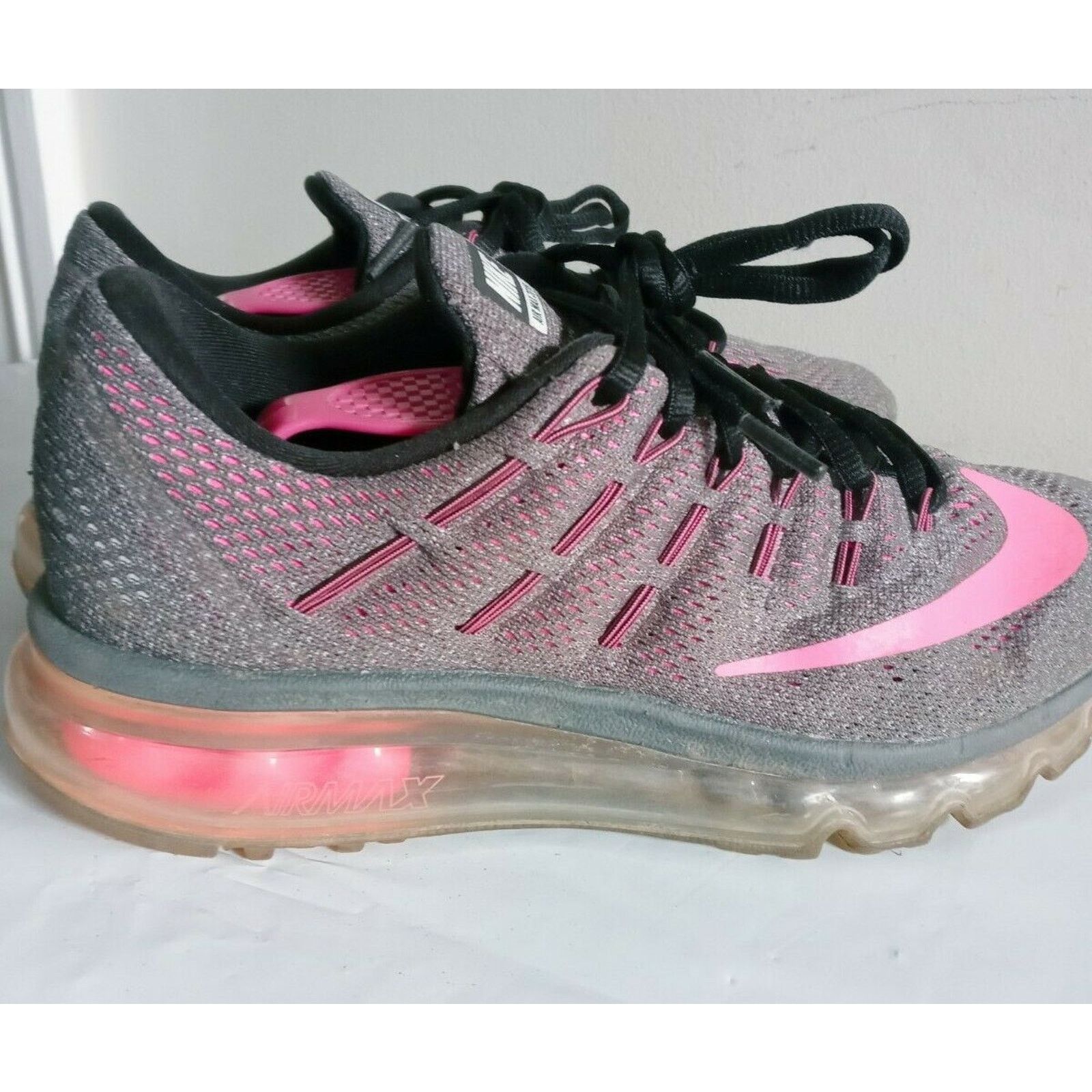 Nike Nike Air Max 2016 Black Pink Running Shoes Women's 7.5 Size US 7.5 / IT 37.5 - 4 Thumbnail