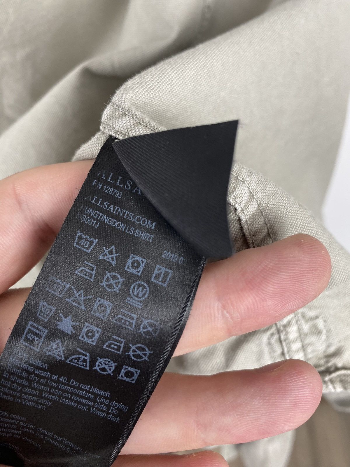 Allsaints Men’s Allsaints Hungtingdon Long Sleeve Shirt size S Size US S / EU 44-46 / 1 - 7 Thumbnail