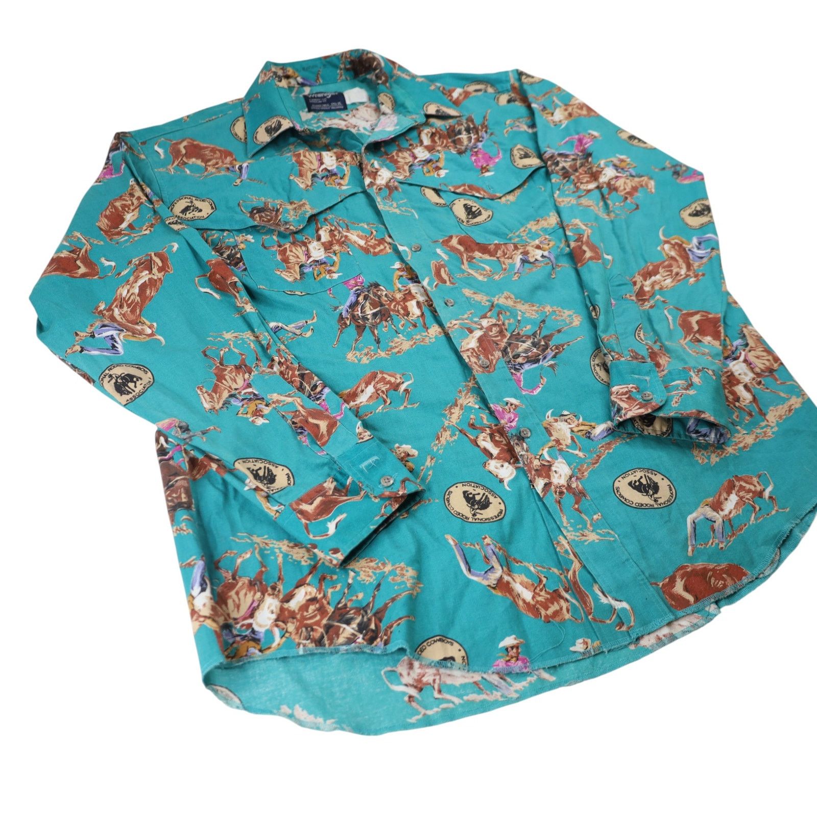 Vintage × Wrangler VTG Wrangler Professional Rodeo Cowboys Assn Shirt Size US XL / EU 56 / 4 - 5 Thumbnail