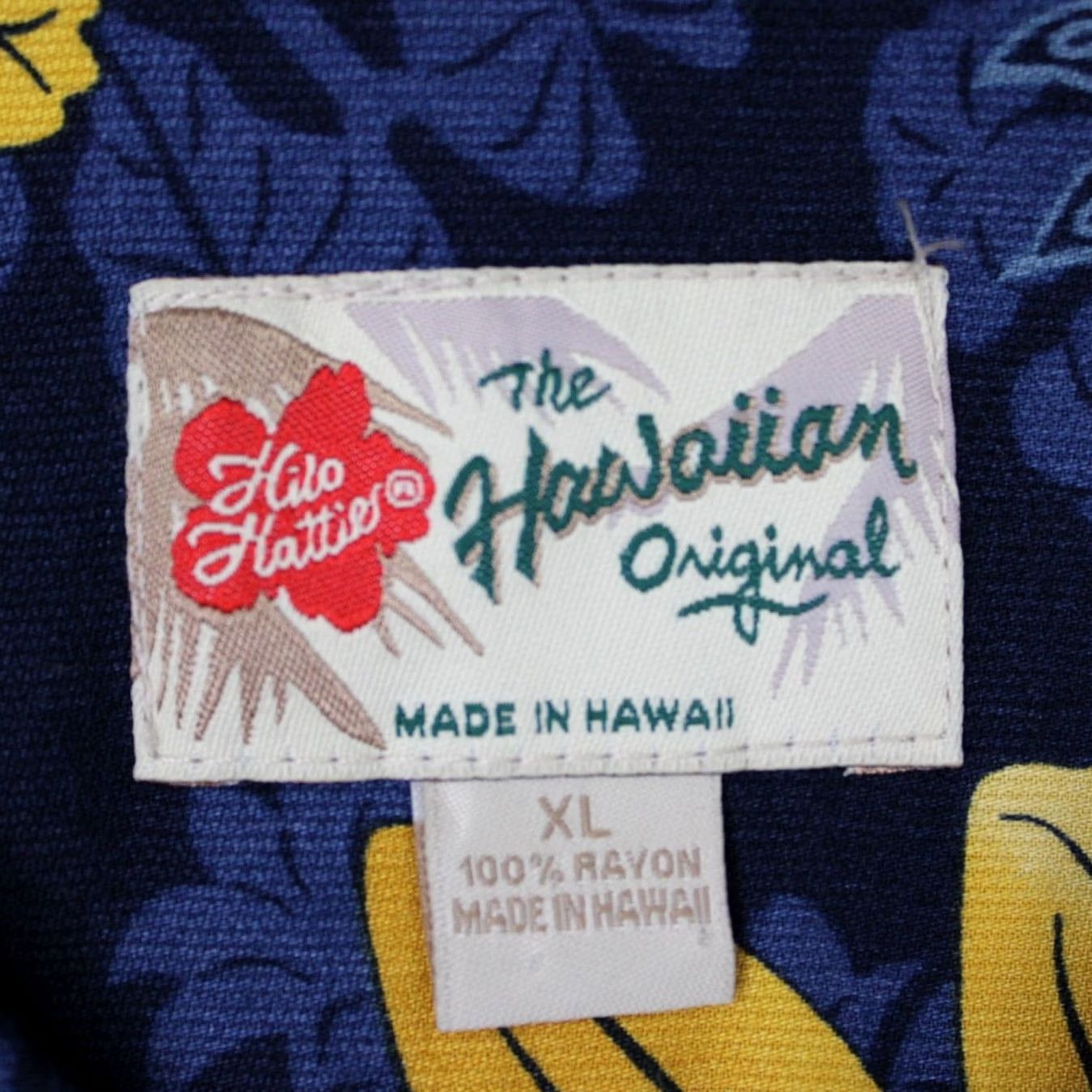 Hilo Hattie Hilo Hattie Shirt Mens XL Blue/Yellow Floral Hawaiian 100% Rayon Short Sleeve Size US XL / EU 56 / 4 - 7 Thumbnail