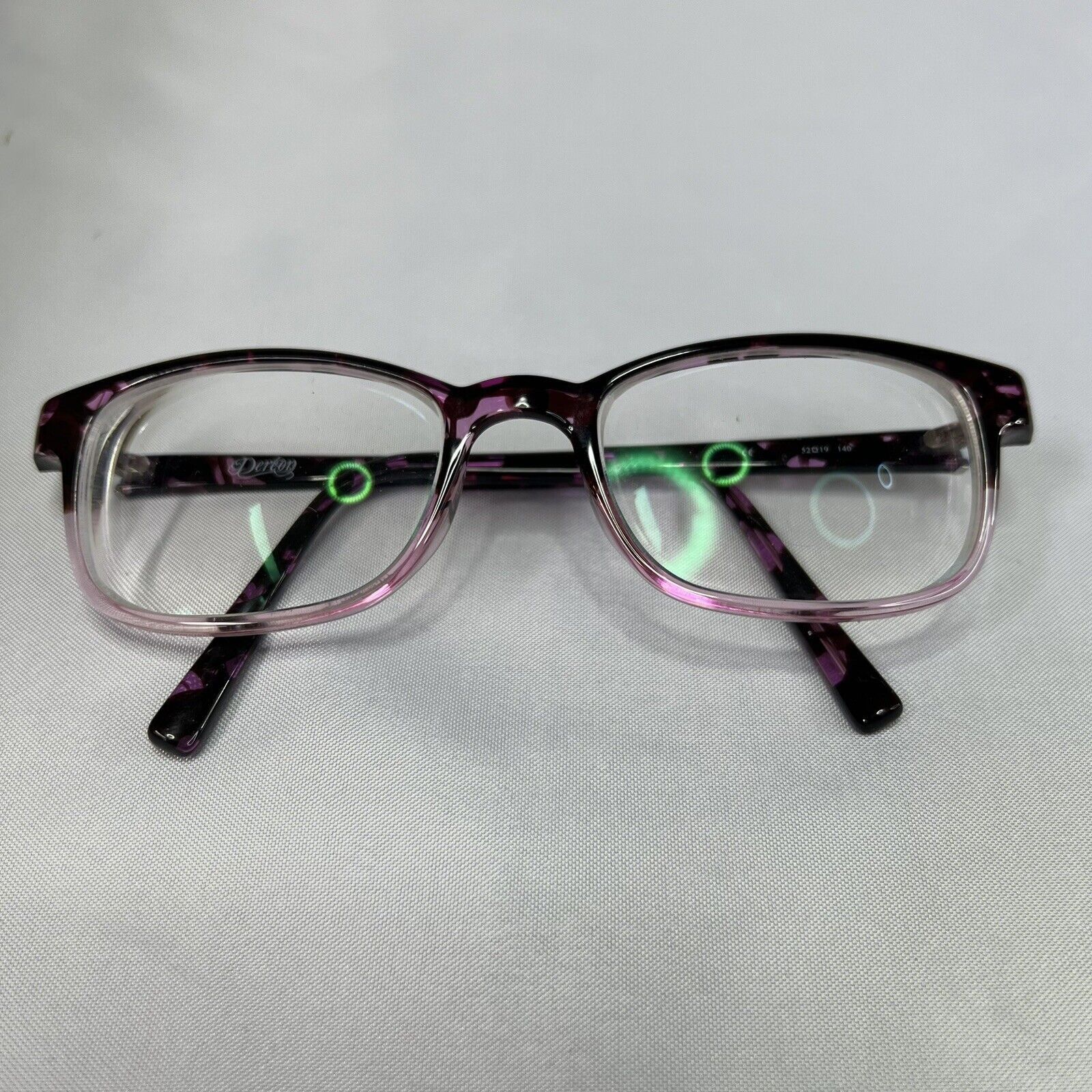 Other Dereon DOV520 664 Eyeglass Frames Brown Pink Tortoise Square Size ONE SIZE - 9 Thumbnail