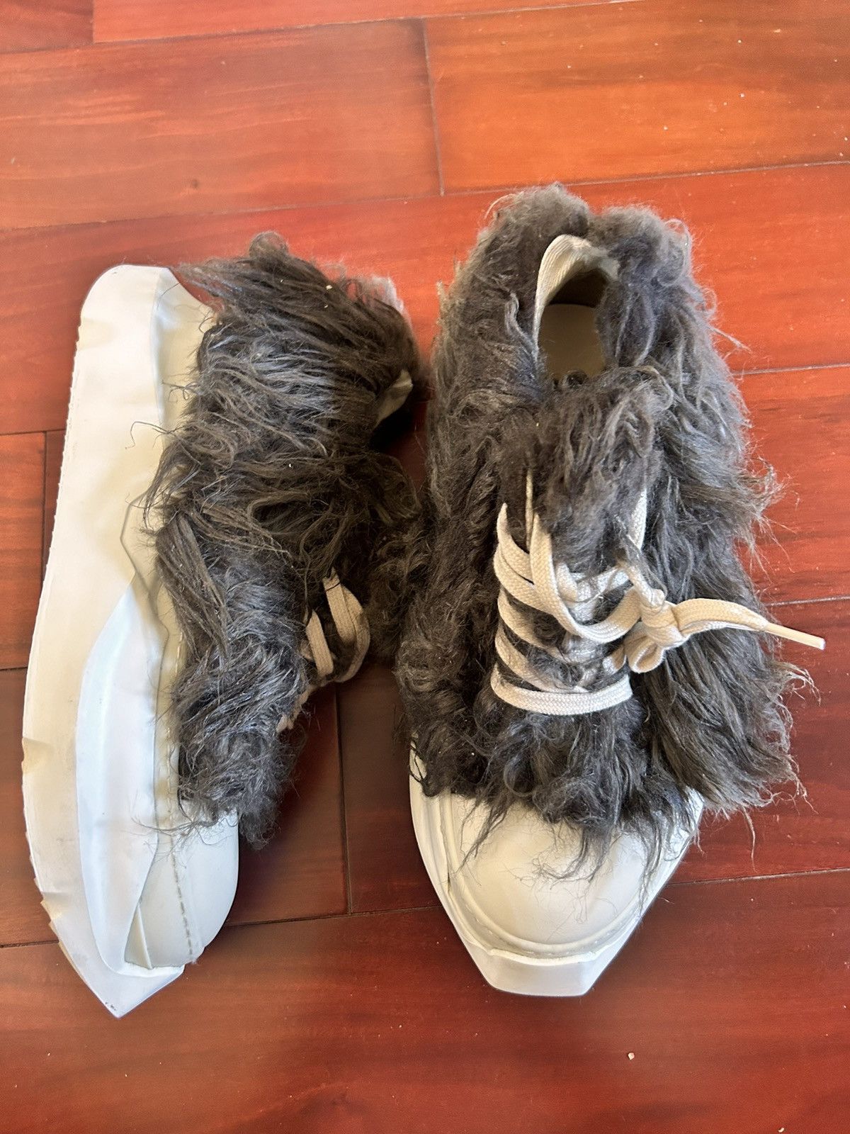 Rick Owens × Rick Owens Drkshdw Rick Owens Hairy Ramones Low Size US 7.5 / EU 40-41 - 3 Thumbnail