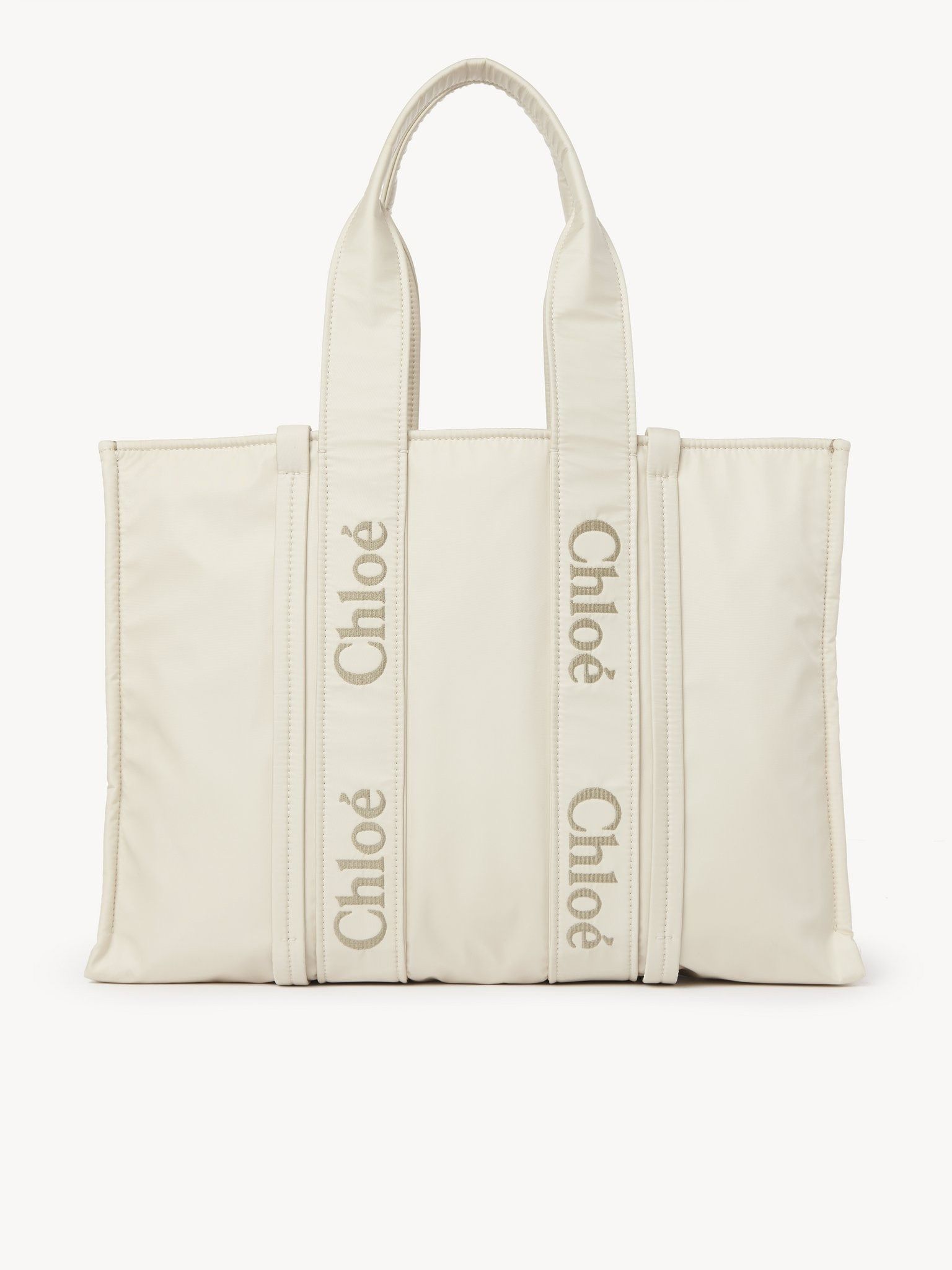 Chloe o1loc1c10425 Size: OS / Woody Large Tote Bag in Dusty Ivory Size ONE SIZE - 1 Thumbnail