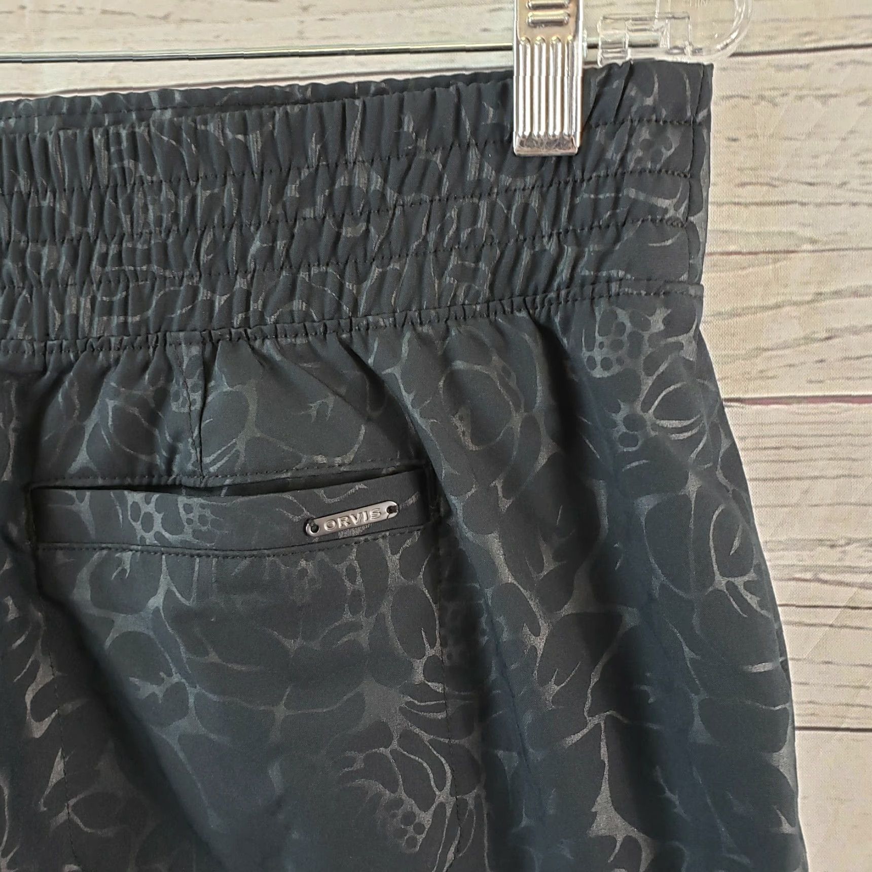 Orvis Orvis Womens Skort Sz S Black Floral Pull On Zip Pocket Athletic Short Skirt Womens Size ONE SIZE - 3 Thumbnail