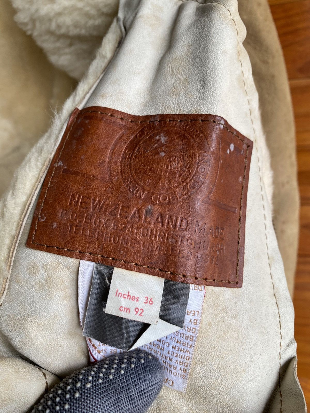 Vintage Vintage New Zealand Made Sheepskin Leather Shearling Flight Size US S / EU 44-46 / 1 - 12 Thumbnail