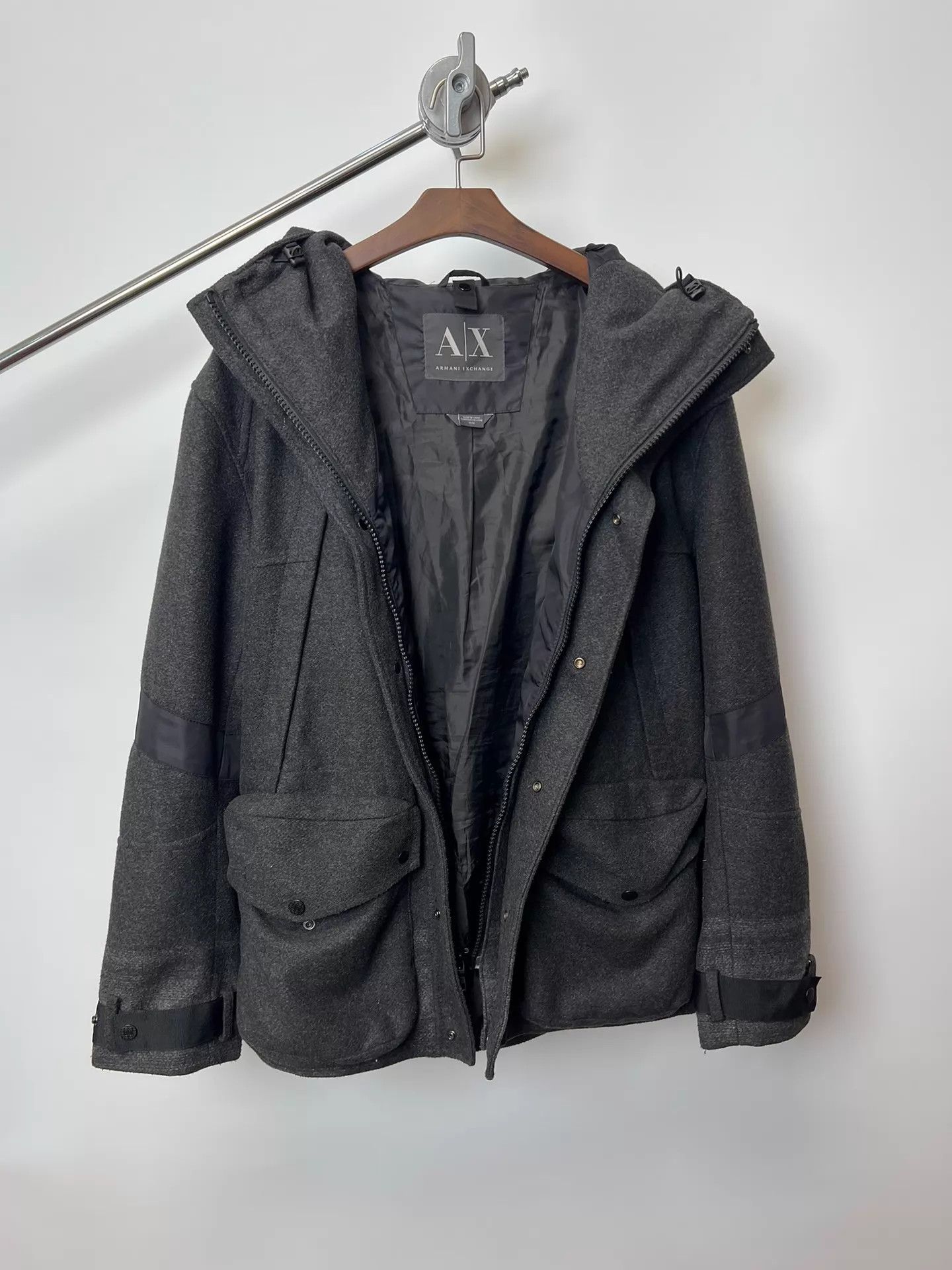 Armani Exchange Armani Exchange Wool Blend DVN 3D Pockets Jacket M Size US M / EU 48-50 / 2 - 4 Thumbnail
