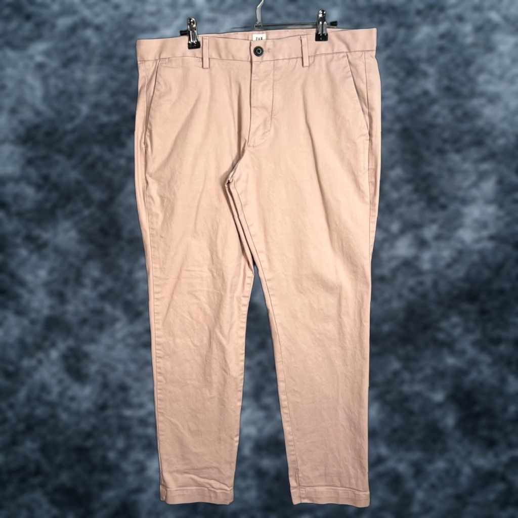 Gap Gap Mens Slim Fit Chinos 33 x 30 Light Pink Cotton Pants Size US 31 - 1 Thumbnail