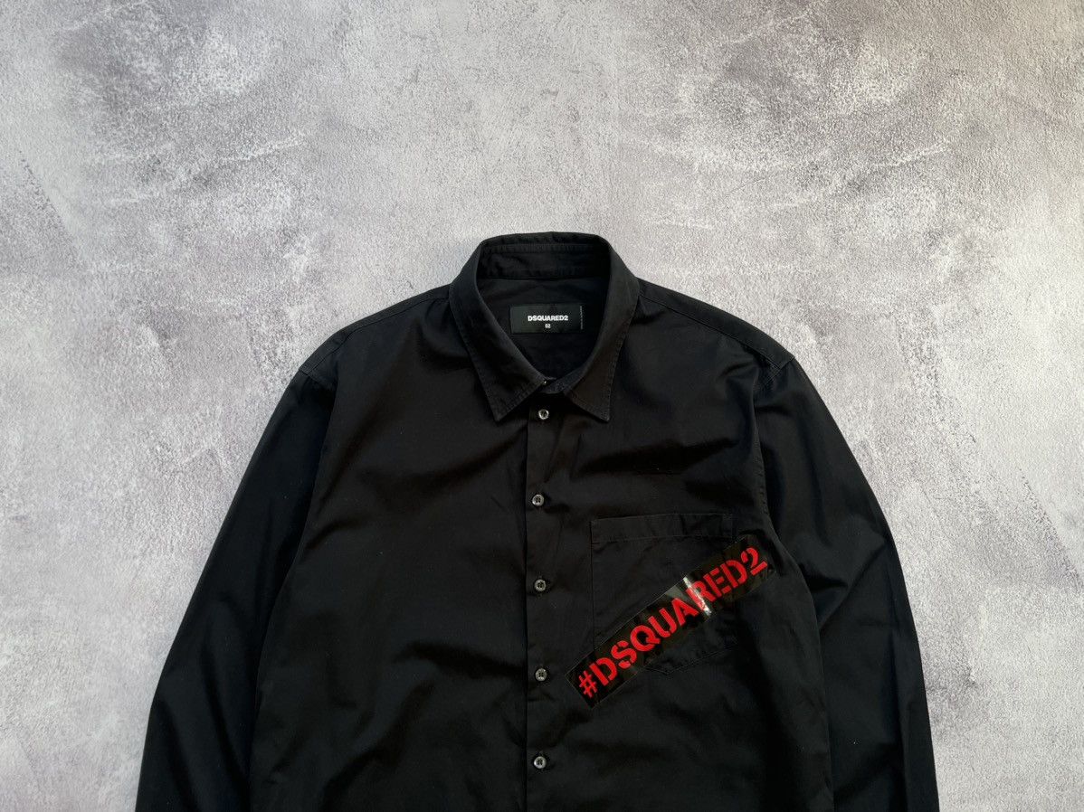 Dsquared2 Dsquared2 Cotton Black Shirt Men’s Size:52(L) Size US L / EU 52-54 / 3 - 2 Thumbnail