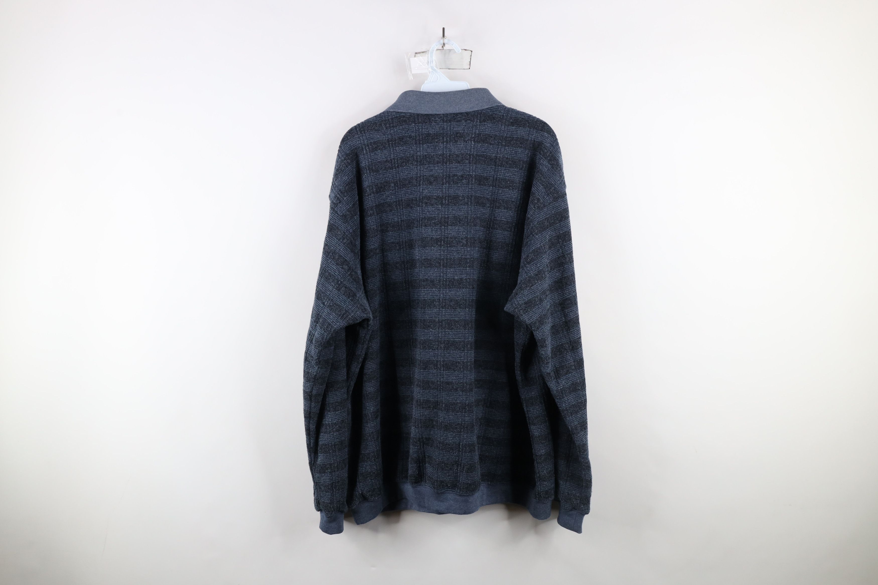 Vintage Vintage 90s Streetwear Fleece Collared Pullover Sweater Size US XXL / EU 58 / 5 - 8 Thumbnail