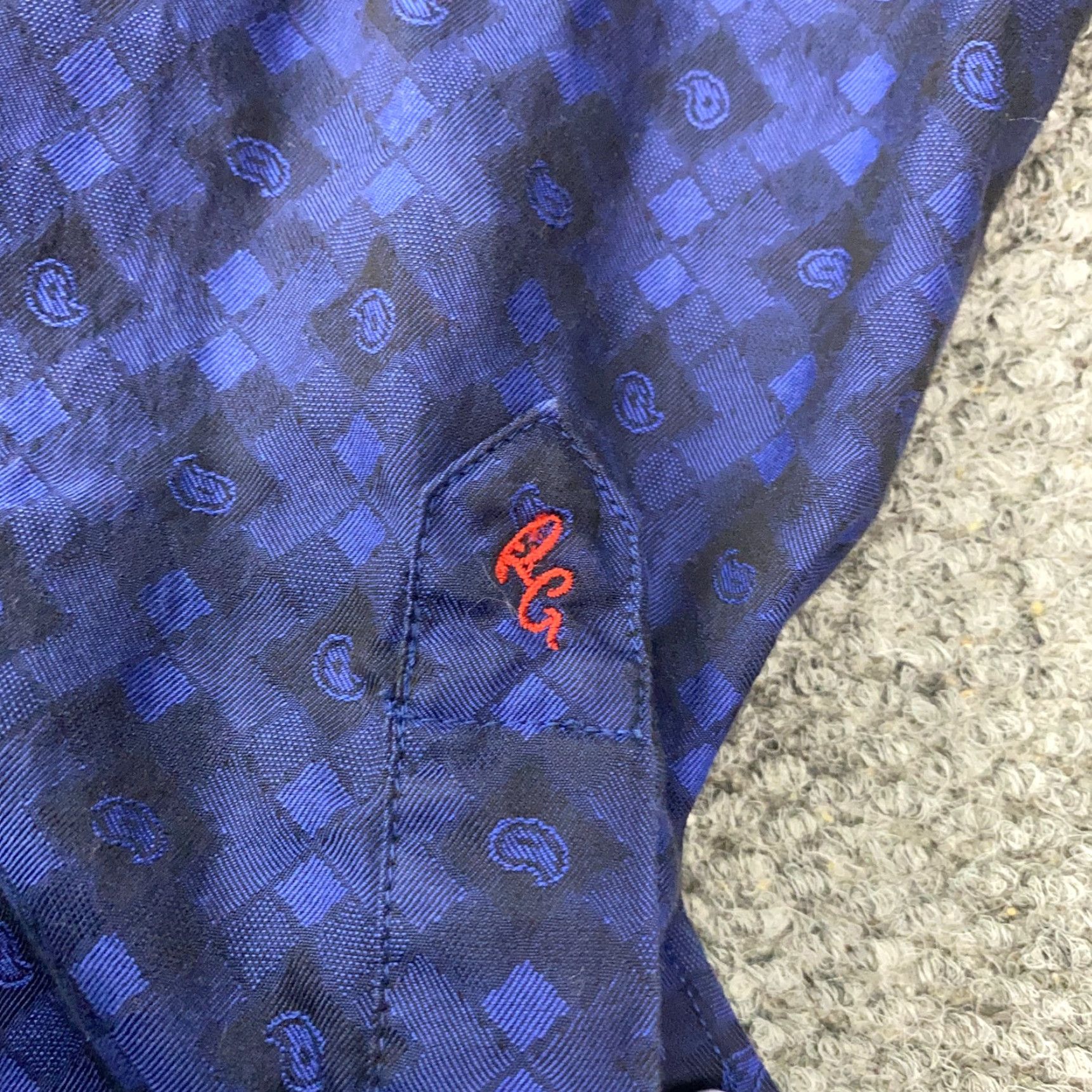 Robert Graham Robert Graham Shirt Mens Medium Classic Fit Paisley Geometric Flip Cuff Designer Size US M / EU 48-50 / 2 - 3 Thumbnail