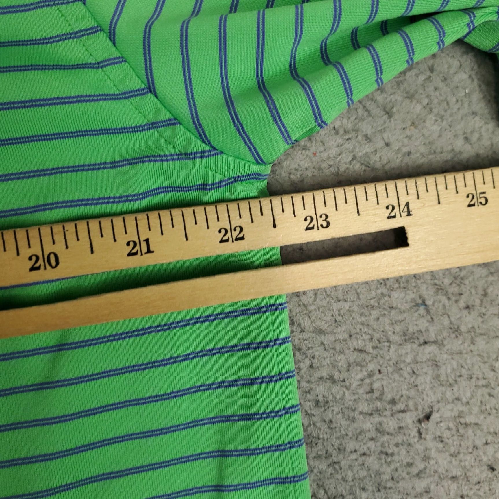 Vintage Donald Ross Polo Shirt Mens Size Medium Green Striped Casual Golf Short Sleeve * Size US M / EU 48-50 / 2 - 7 Thumbnail