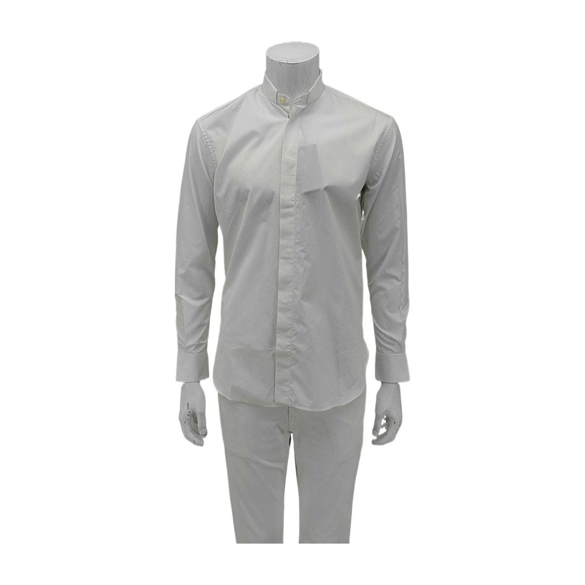 Saint Laurent Paris Saint Laurent White Cotton Long Sleeve Shirt 37 Size US S / EU 44-46 / 1 - 1 Thumbnail