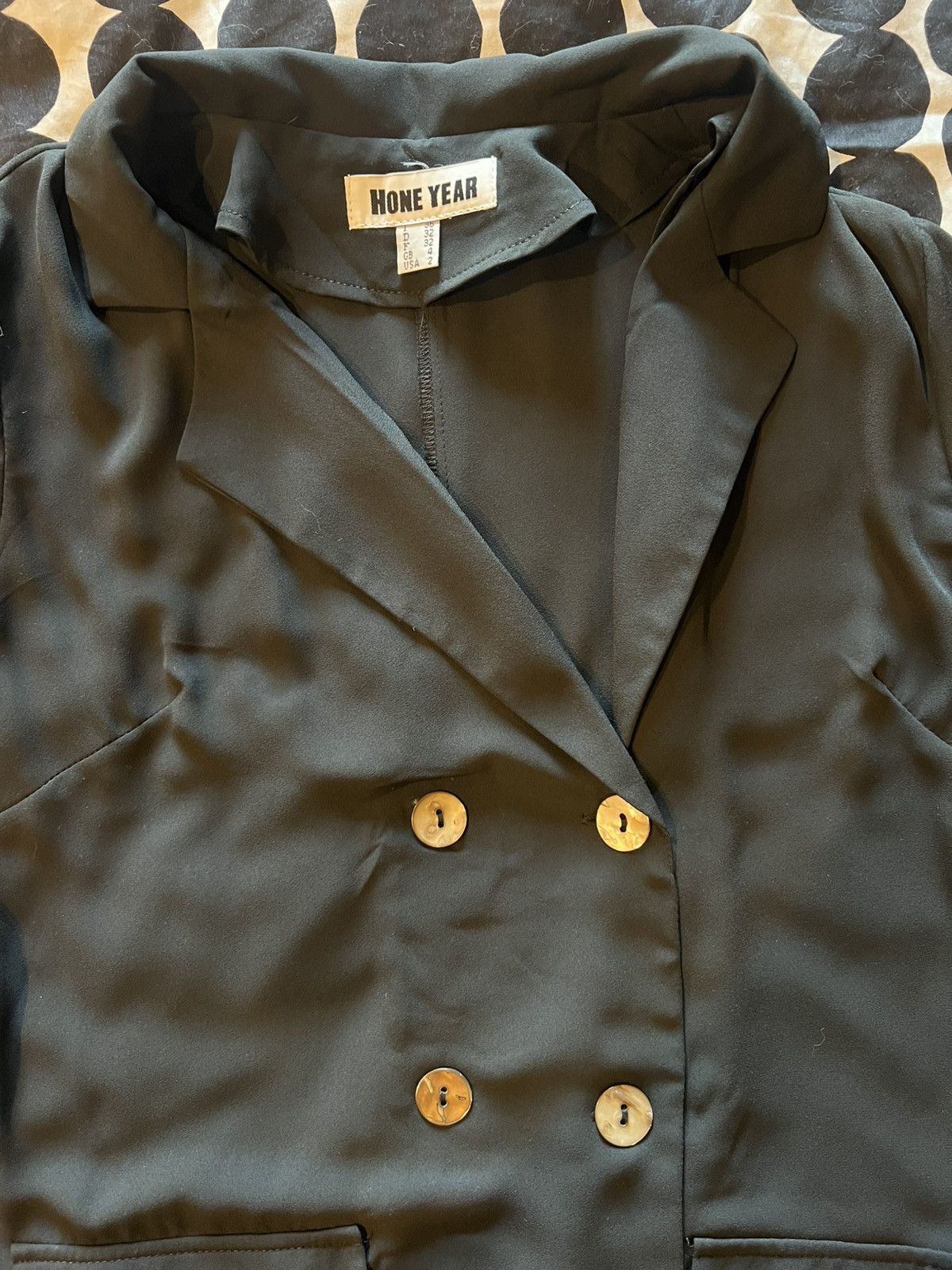 Other Hone Year Silk Double-Breasted Blazer Dress Size XS / US 0-2 / IT 36-38 - 5 Thumbnail