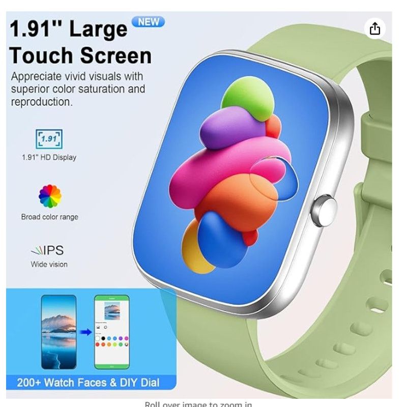The Unbranded Brand Smart Watch (Answer/Make Call), 1.91" Tracker, 112+Sports Size 26 - 2 Thumbnail