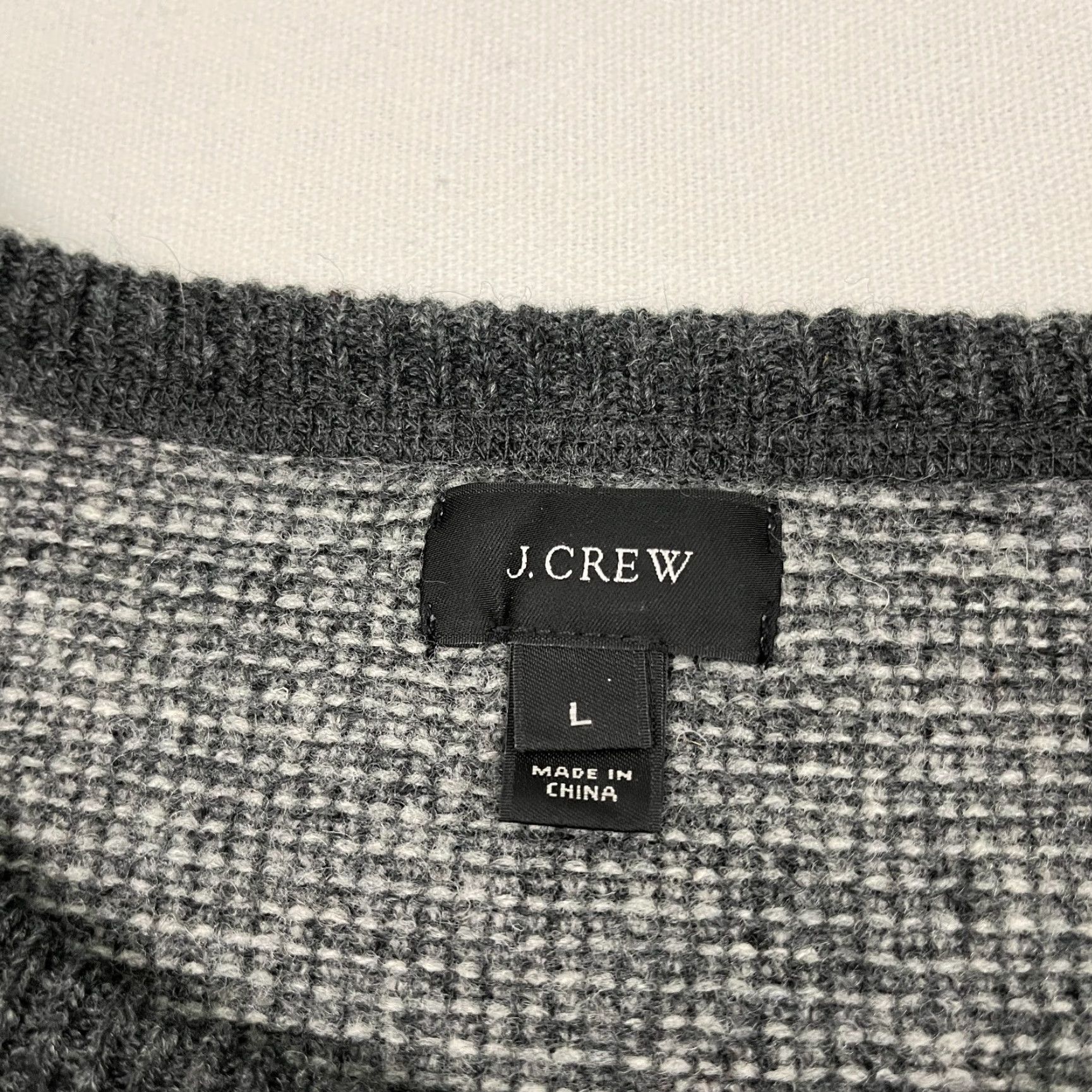 J.Crew VINTAGE J Crew Lambs Wool Sweater Mens L Gray Crewneck Pullover Jumper Academia Preppy Size US L / EU 52-54 / 3 - 2 Thumbnail