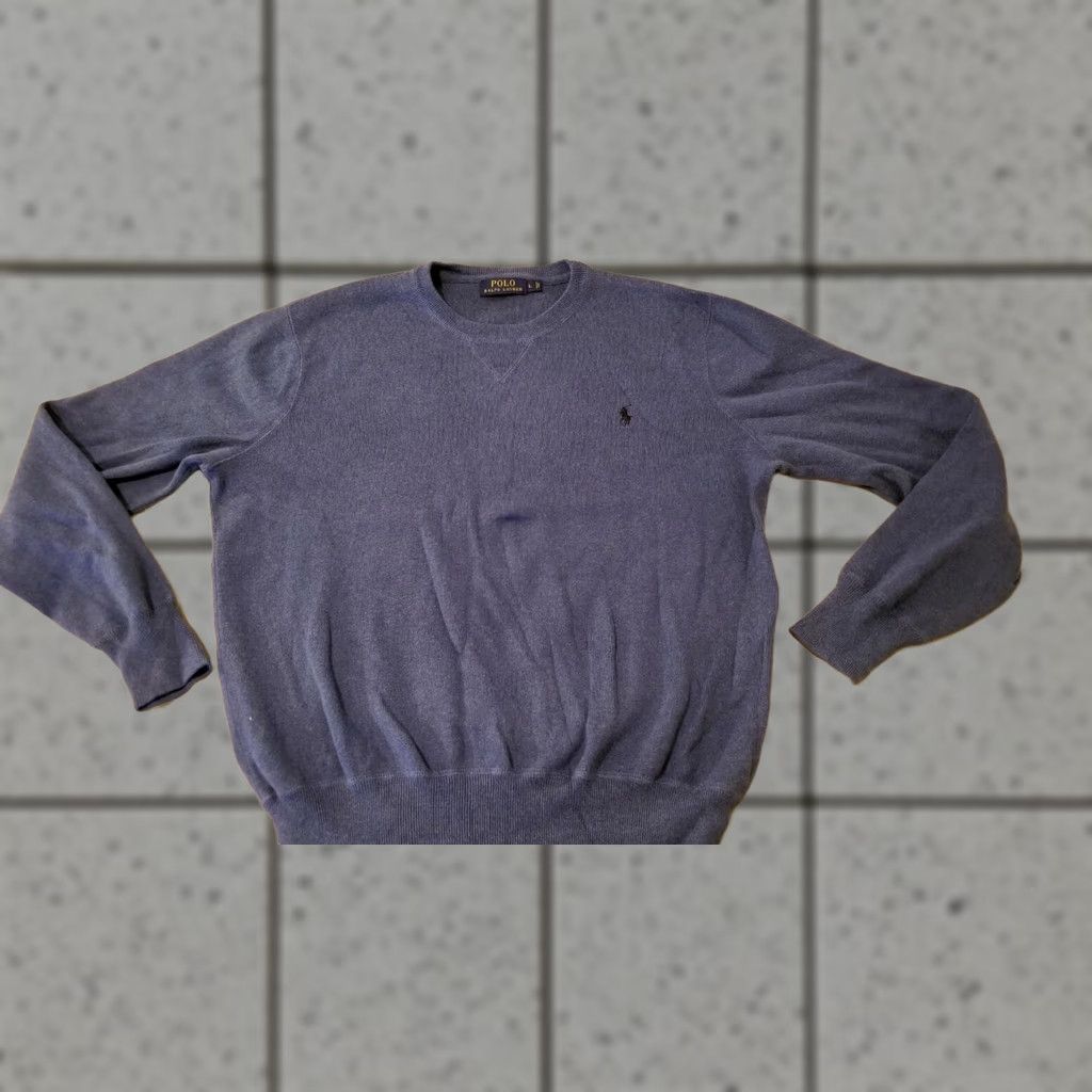 Polo Ralph Lauren Polo Ralph Lauren Sweater Mens Cardigan L Large Blue Cotton Crew Size US L / EU 52-54 / 3 - 1 Thumbnail