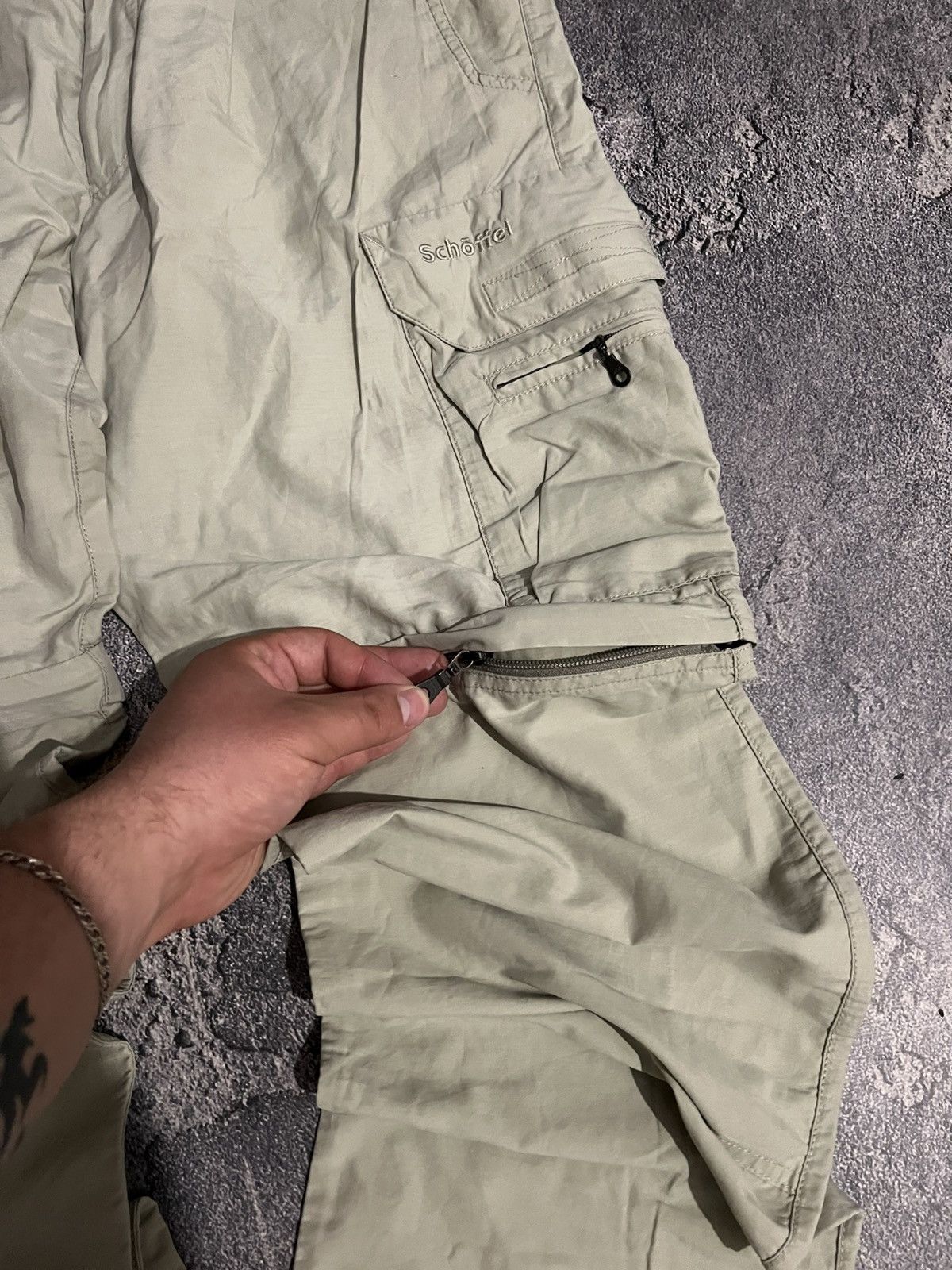 Japanese Brand Japanese Transformer Sweatpants — Vintage Beige Wide Leg Size US 32 / EU 48 - 4 Thumbnail
