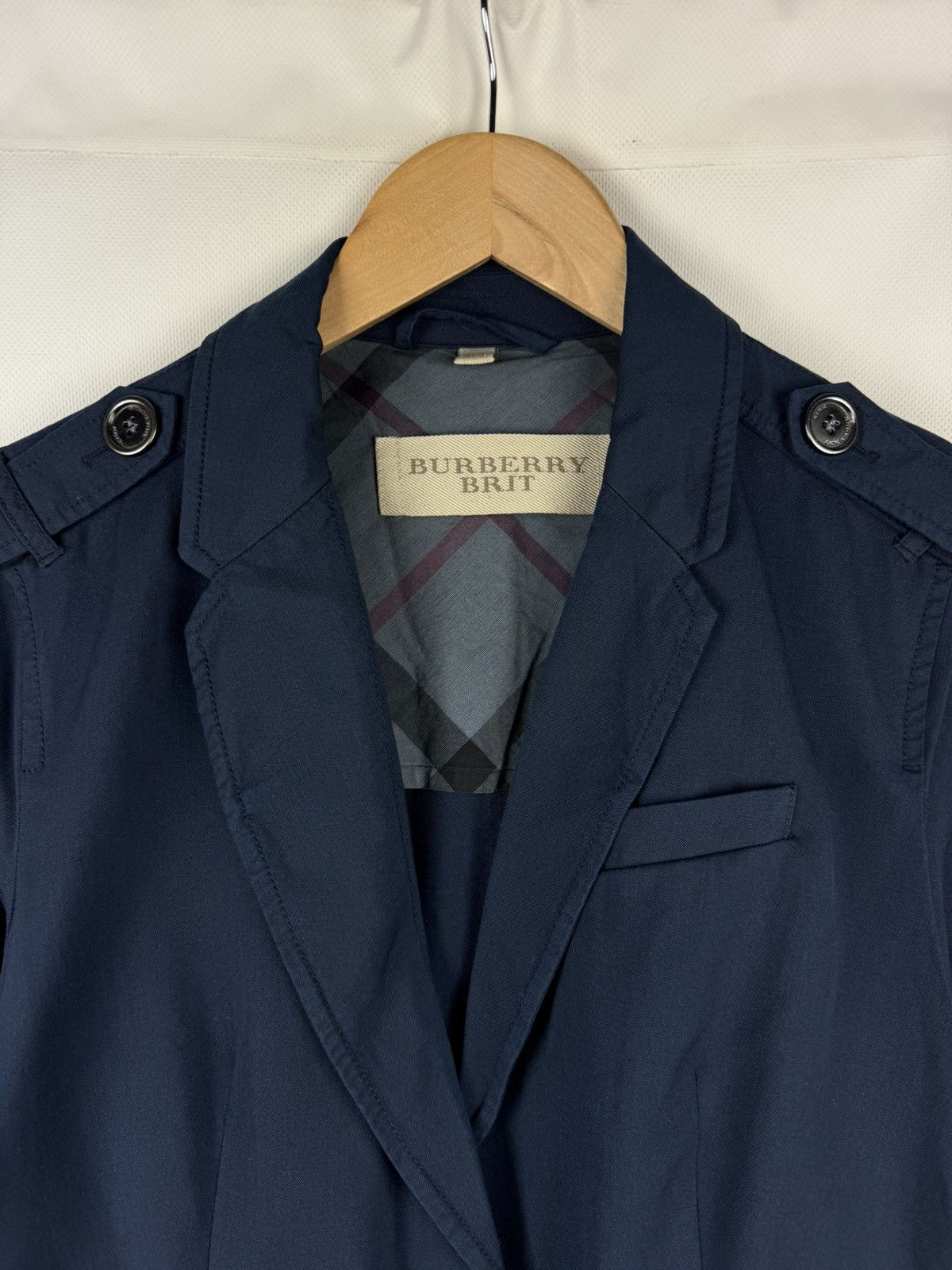 Burberry Burberry Brit Wool Half Lined Military Style Blazer Jacket Size XL / US 12-14 / IT 48-50 - 6 Thumbnail