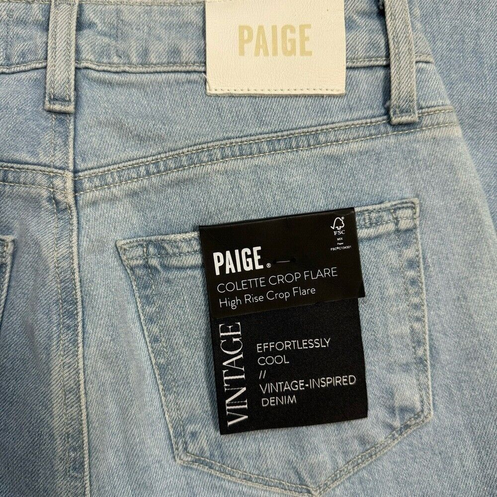 Other NWT New Paige Colette Crop Flare Jeans Size US 28 / EU 44 - 8 Thumbnail