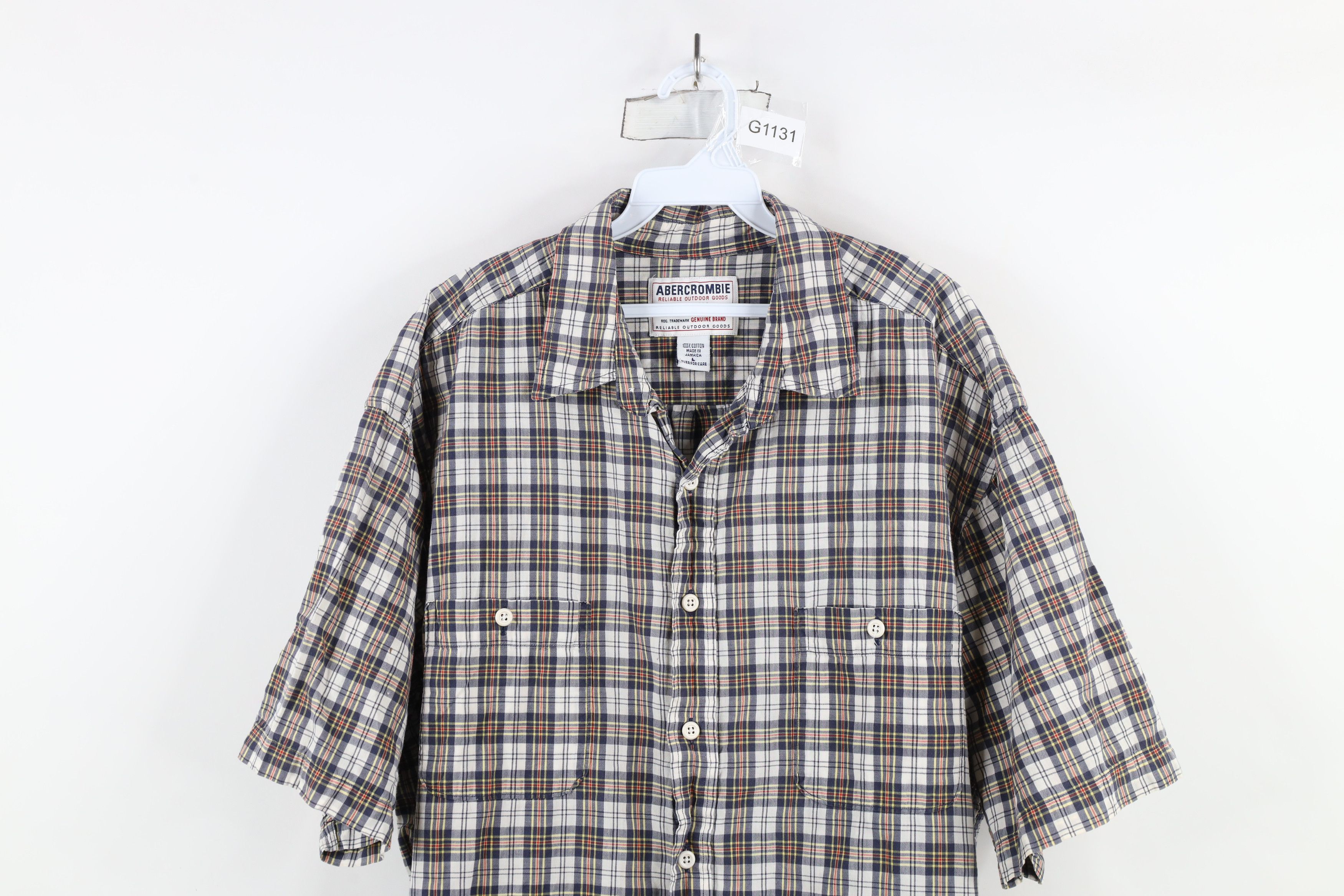 Abercrombie & Fitch × Vintage Vintage 90s Abercrombie & Fitch Short Sleeve Button Shirt Size US L / EU 52-54 / 3 - 2 Thumbnail