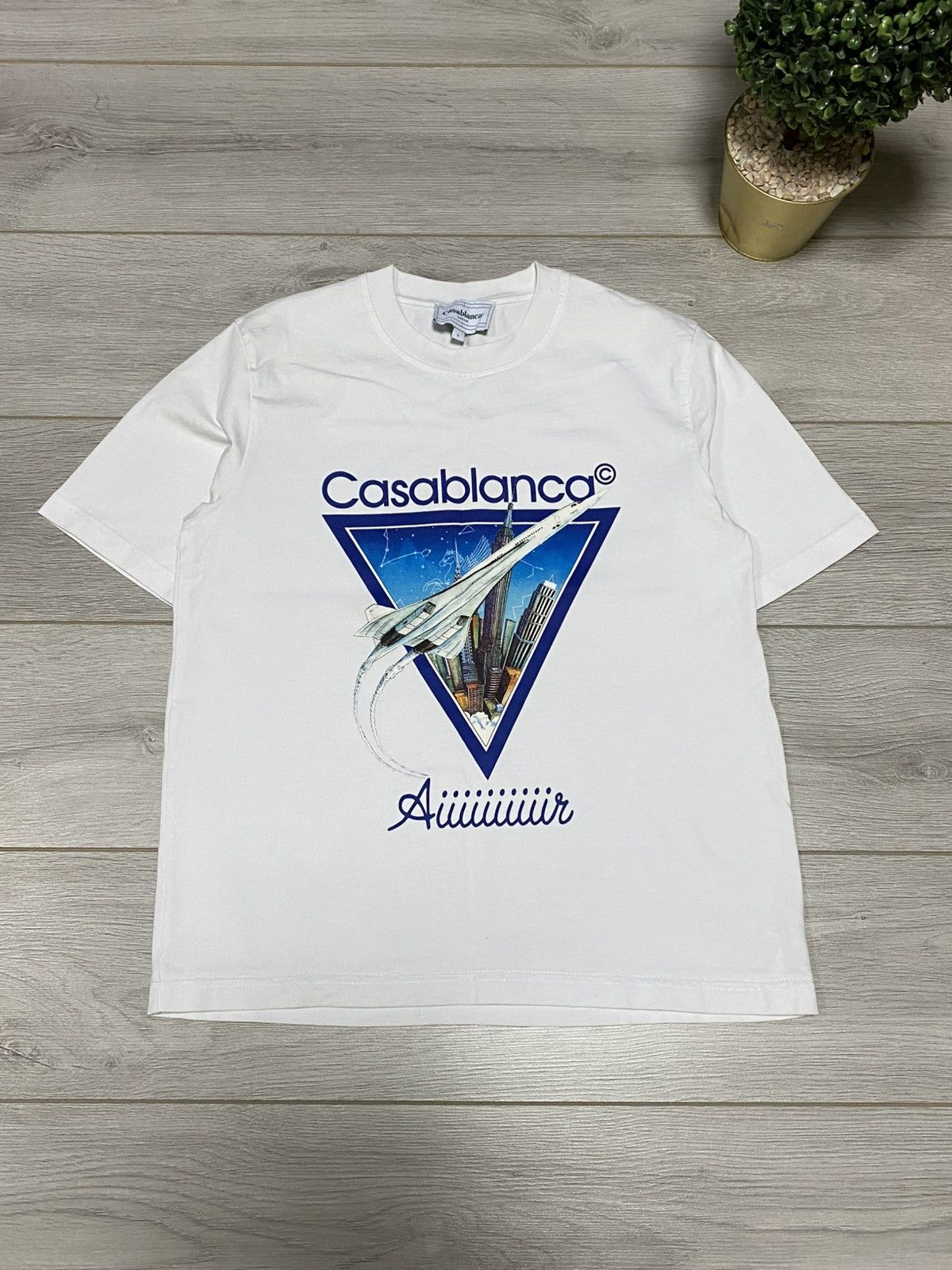 Casablanca Casablanca Aiiiiiiiiiir tee shirt air plane tenis eb0 Size US S / EU 44-46 / 1 - 1 Thumbnail