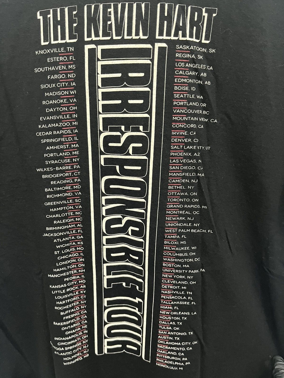 Japanese Brand American Comedian The Kevin Hart Irresponsible Tour Tees Size US M / EU 48-50 / 2 - 7 Thumbnail
