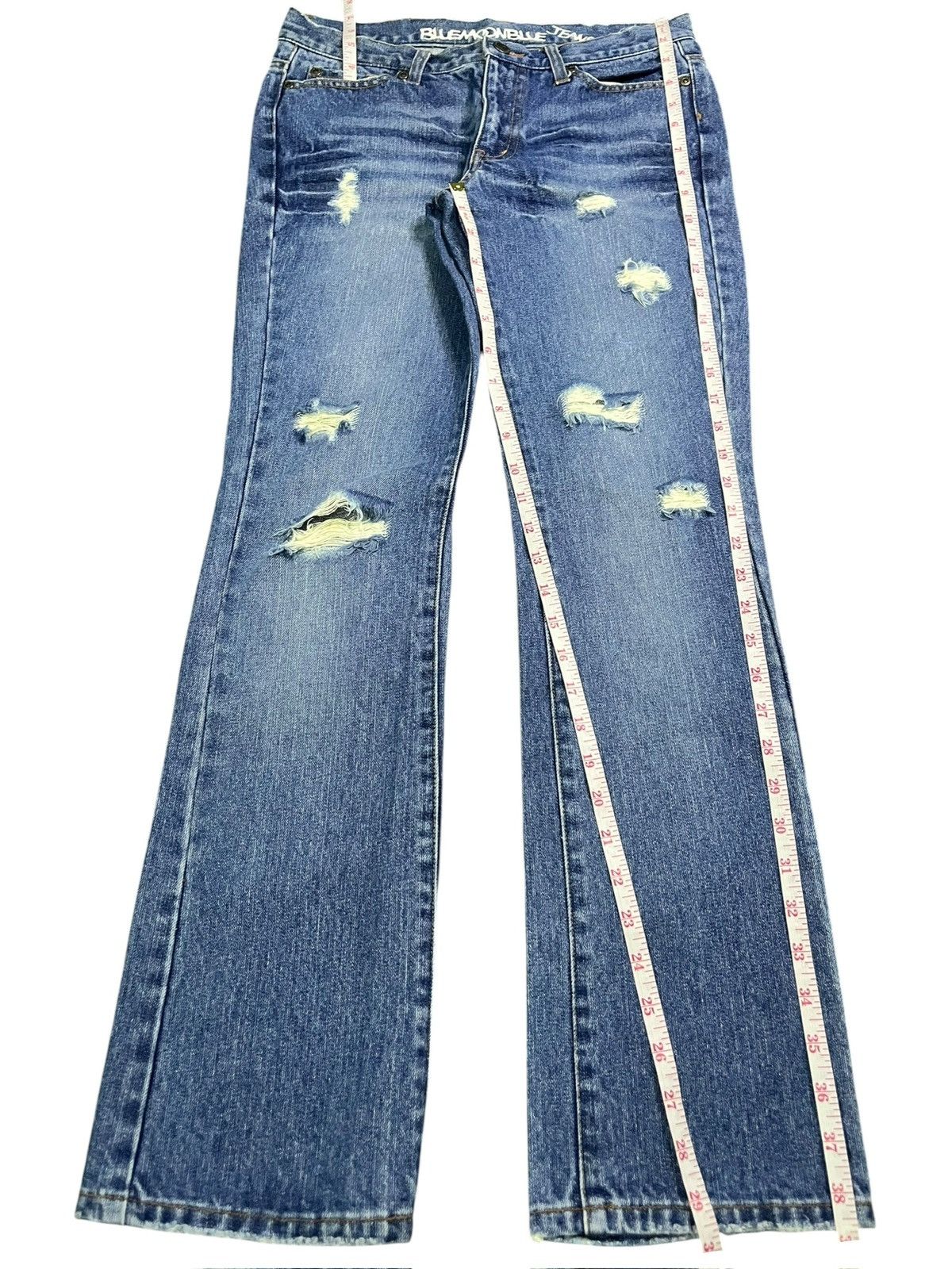 Diesel Vintage Japanese Brand Distressed Flare Jeans Size 29" - 7 Thumbnail