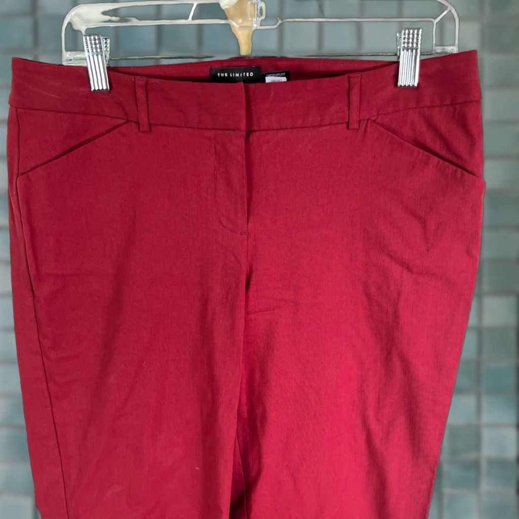 Vintage The Limited Drew Fit Wide Leg Pants Womens 8 Red Pocketed Size 30" / US 8 / IT 44 - 1 Thumbnail