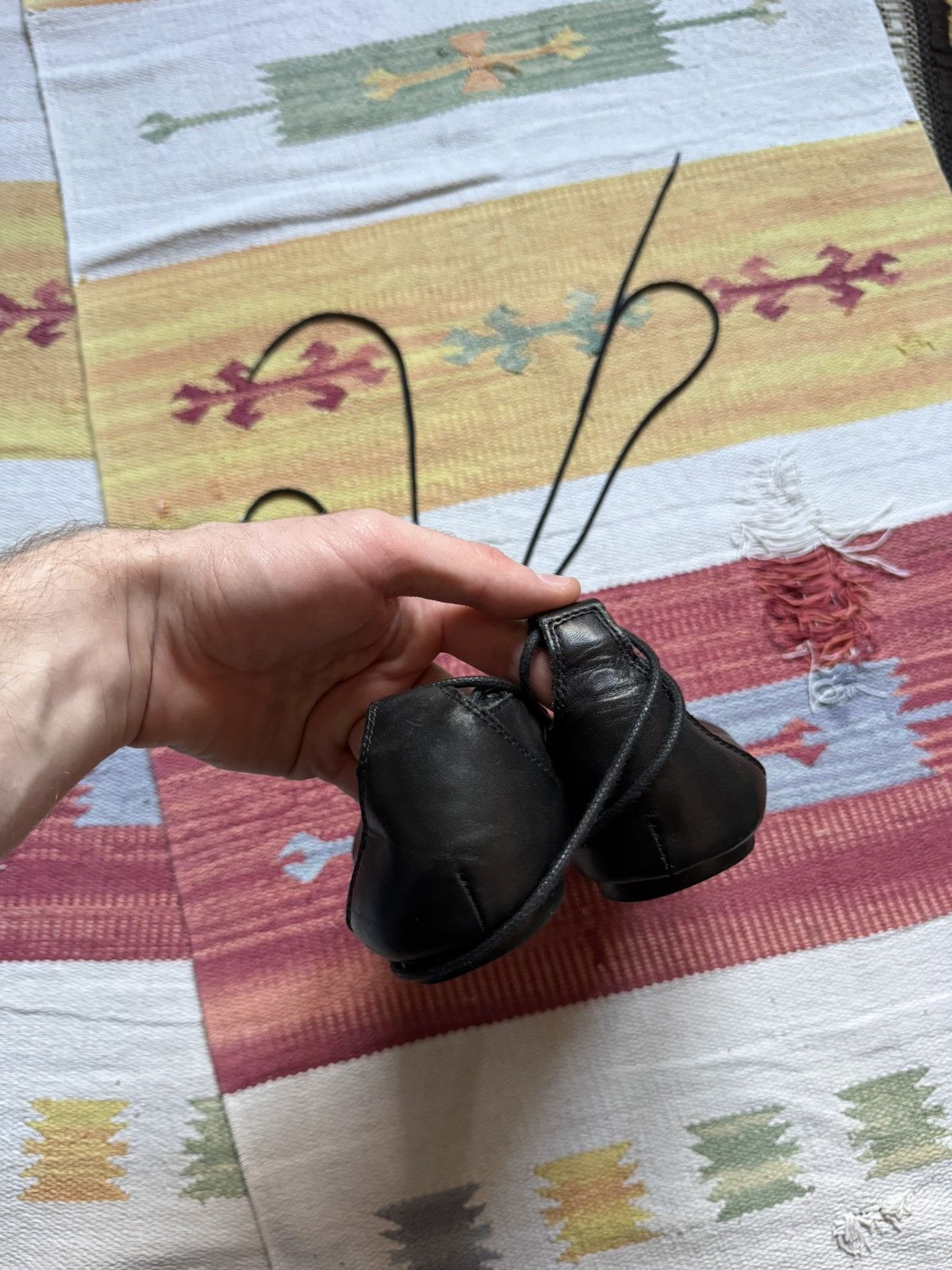 Esprit Vintage 00’s Esprit y2k Black Leather Ballerina Flats Size US 7.5 / IT 37.5 - 5 Thumbnail